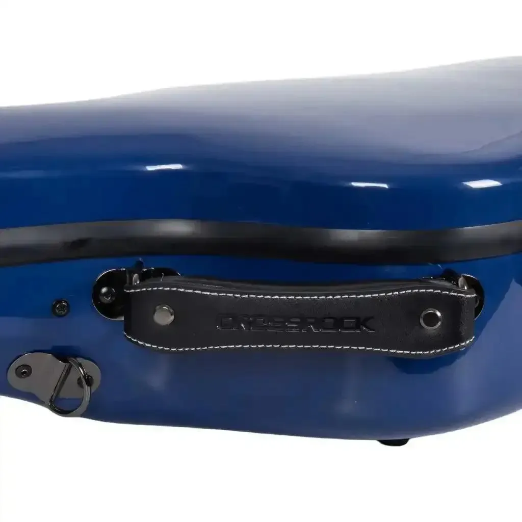 Crossrock CRF2020-00012NVBL Acoustic Guitar Fiberglass Case for Martin 000 Style - Navy Blue - Image 4