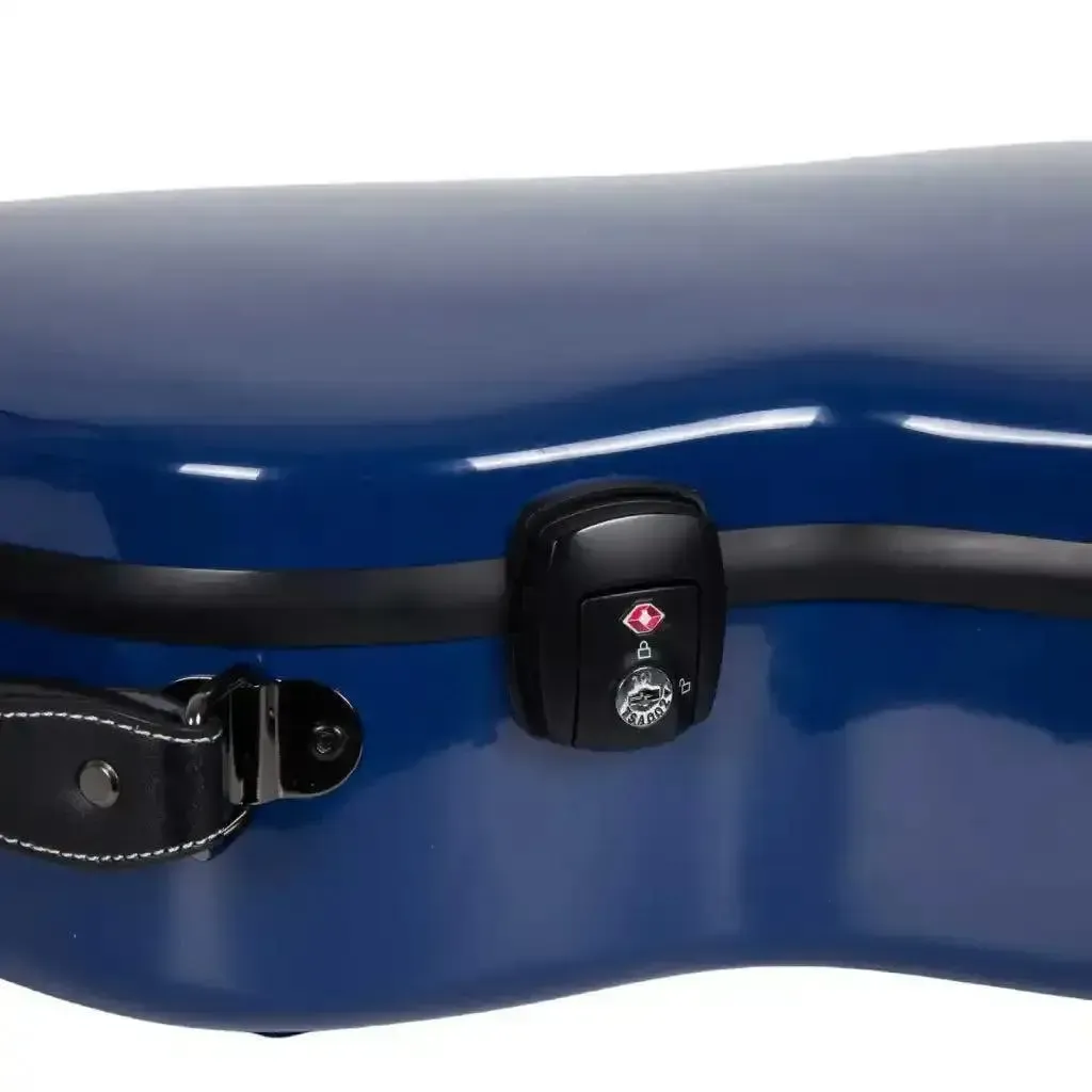 Crossrock CRF2020-00012NVBL Acoustic Guitar Fiberglass Case for Martin 000 Style - Navy Blue - Image 5