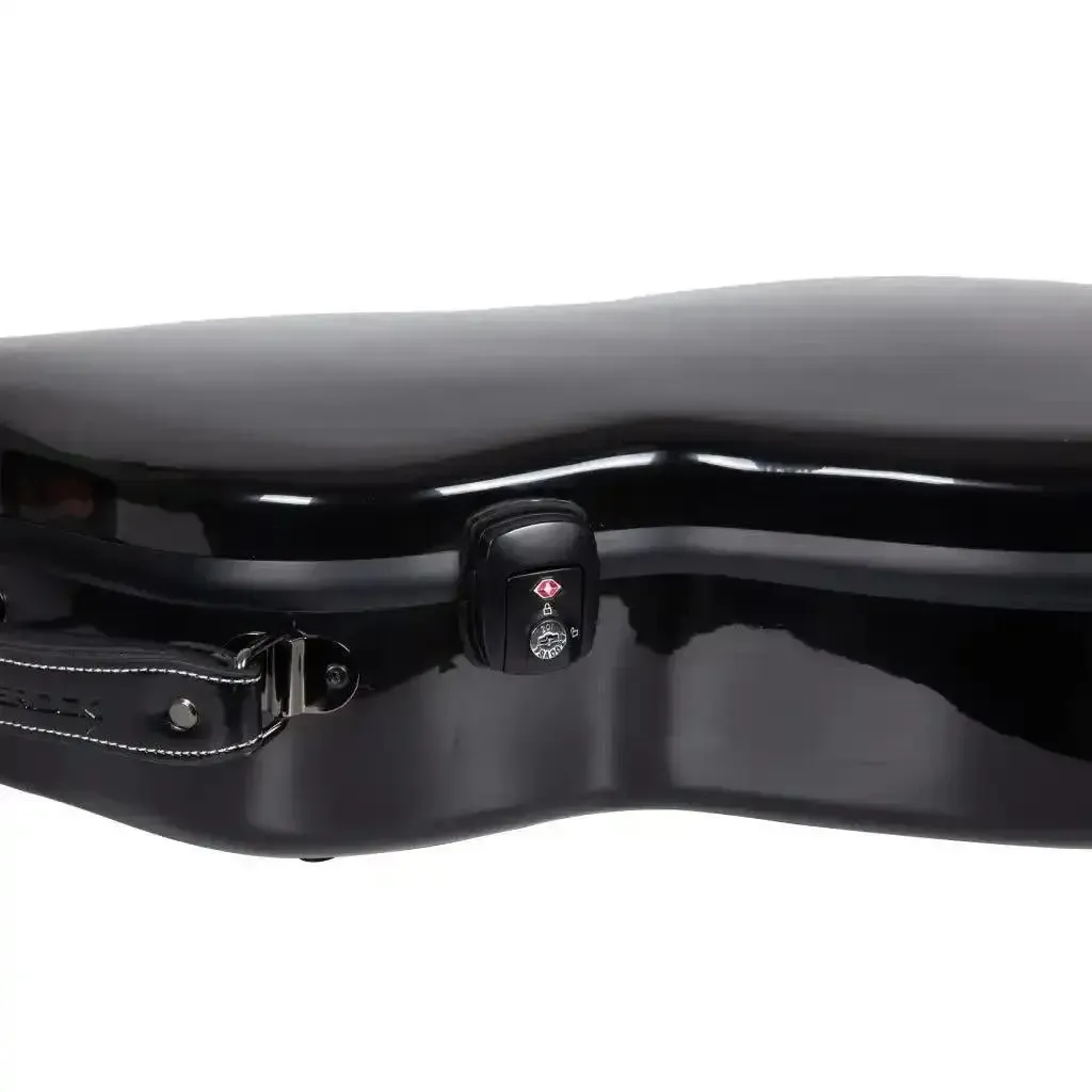 Crossrock CRF2020-0012BK Acoustic Guitar Fiberglass Case for 00 Style - Black - Image 4