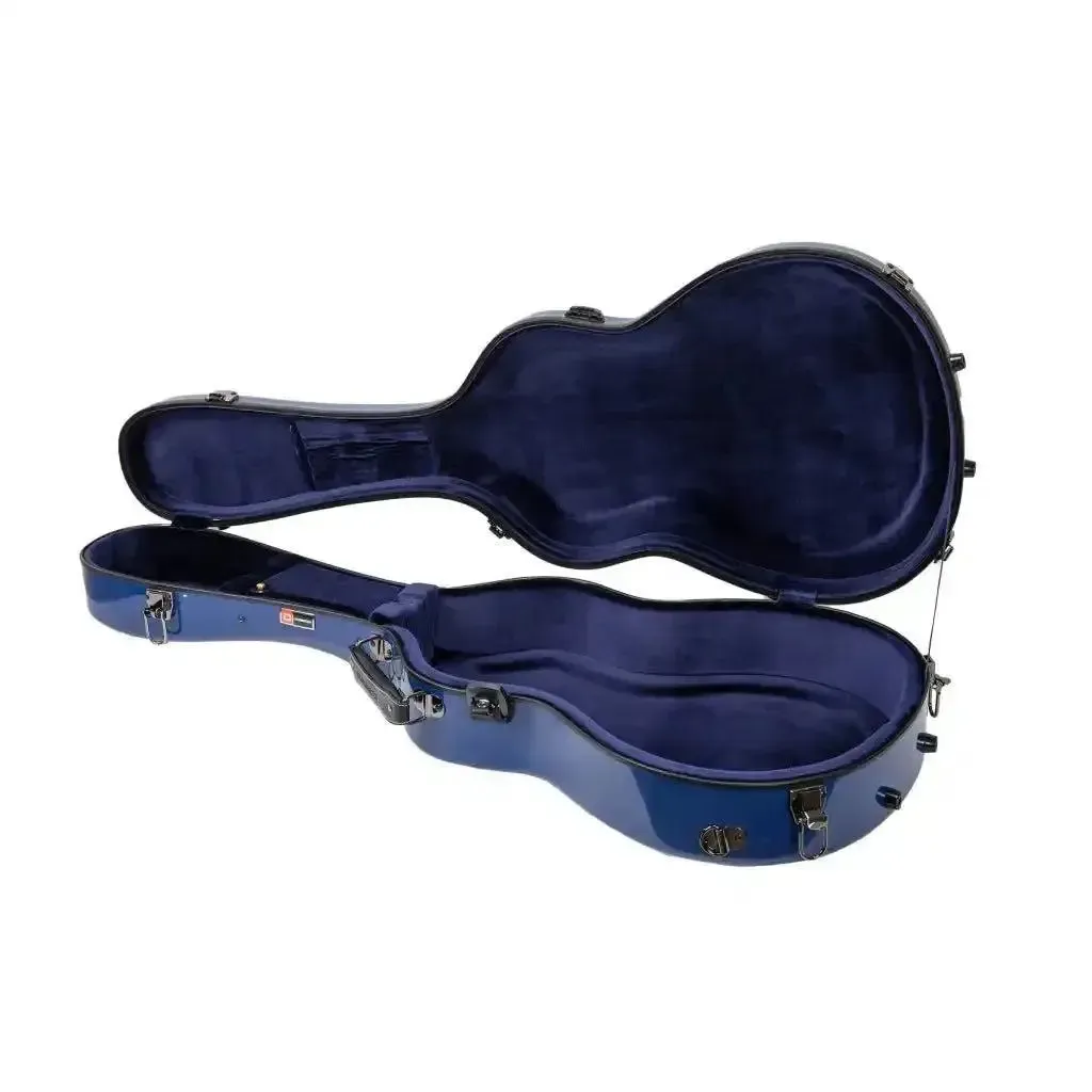 Crossrock CRF2020-0012NVBL Acoustic Guitar Fiberglass Case for 00 Style - Navy Blue - Image 3