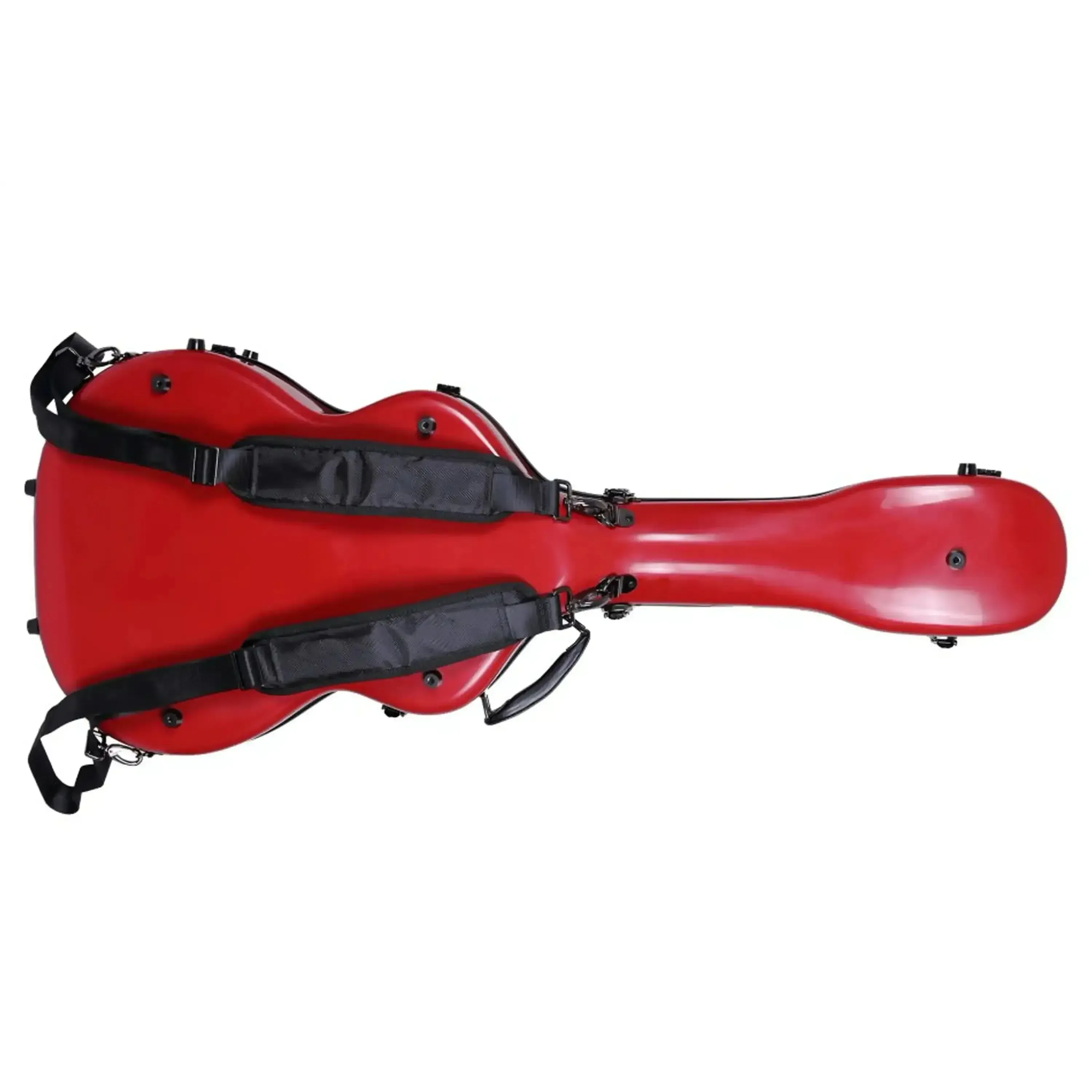 Crossrock CRF2020GARD Acoustic Guitar Fiberglass Case for Martin Grand Performance - Red - Image 3