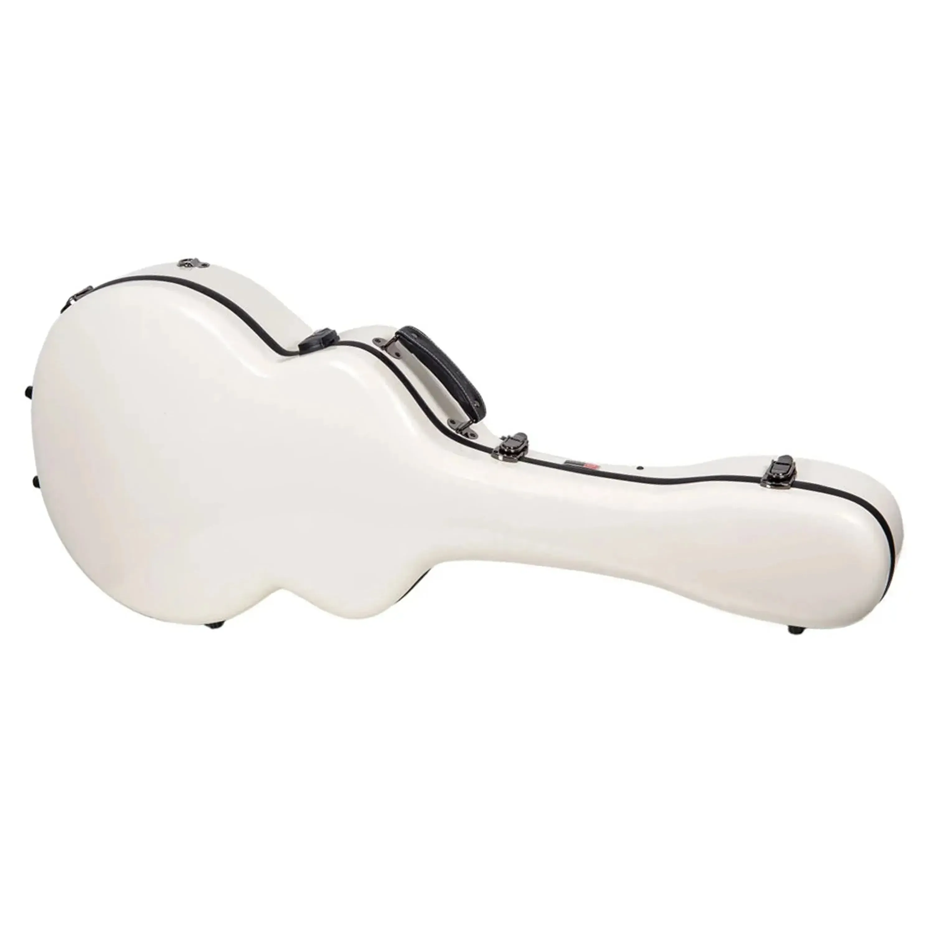 Crossrock CRF2020JA16 Fiberglass ES-125 Archtop Guitar Case - Milk-White