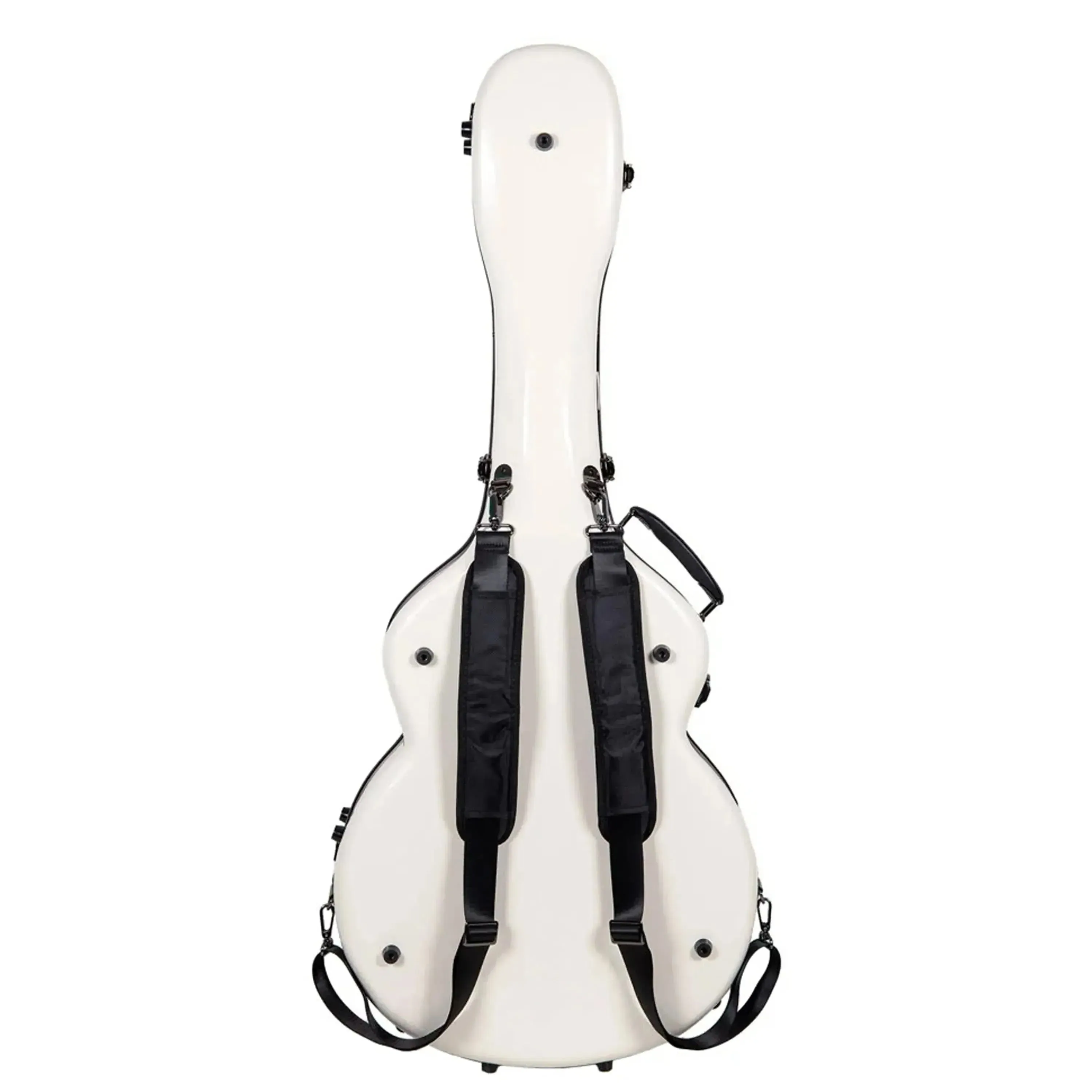 Crossrock CRF2020JA16 Fiberglass ES-125 Archtop Guitar Case - Milk-White - Image 2