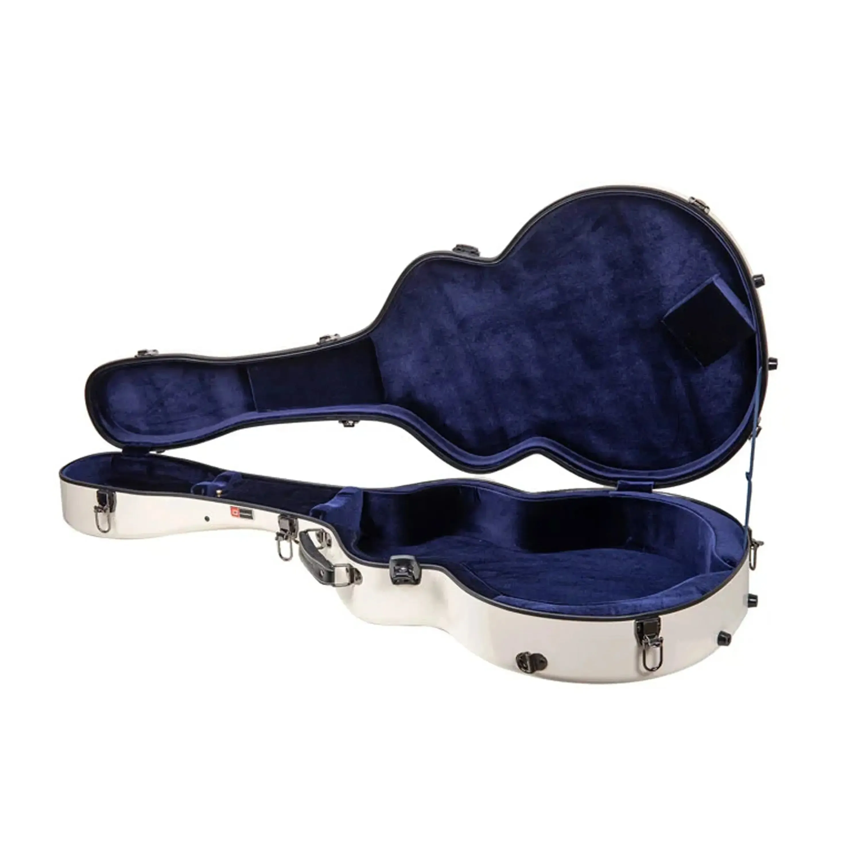 Crossrock CRF2020JA16 Fiberglass ES-125 Archtop Guitar Case - Milk-White - Image 3