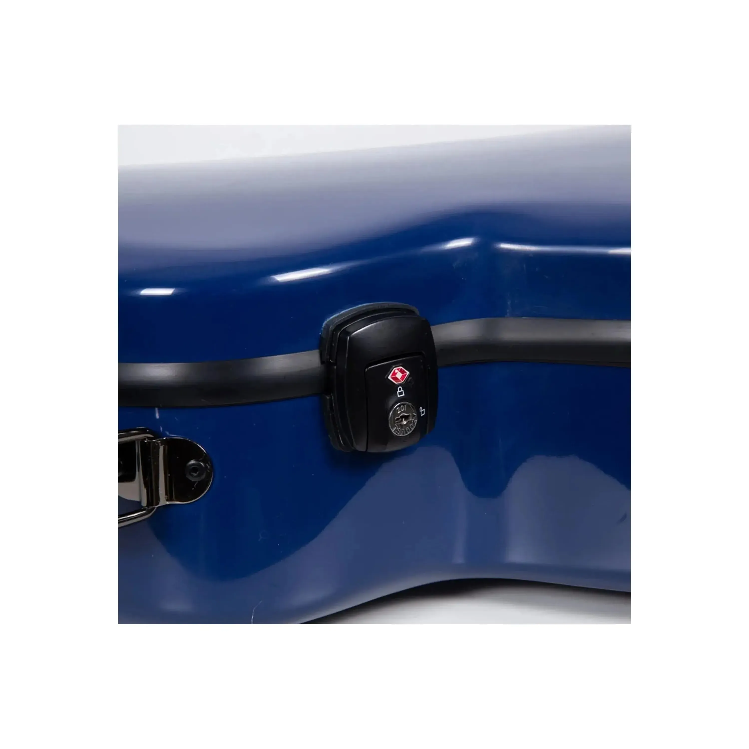 Crossrock CRF2020JA16 Fiberglass ES-125 Archtop Guitar Case - Blue - Image 4