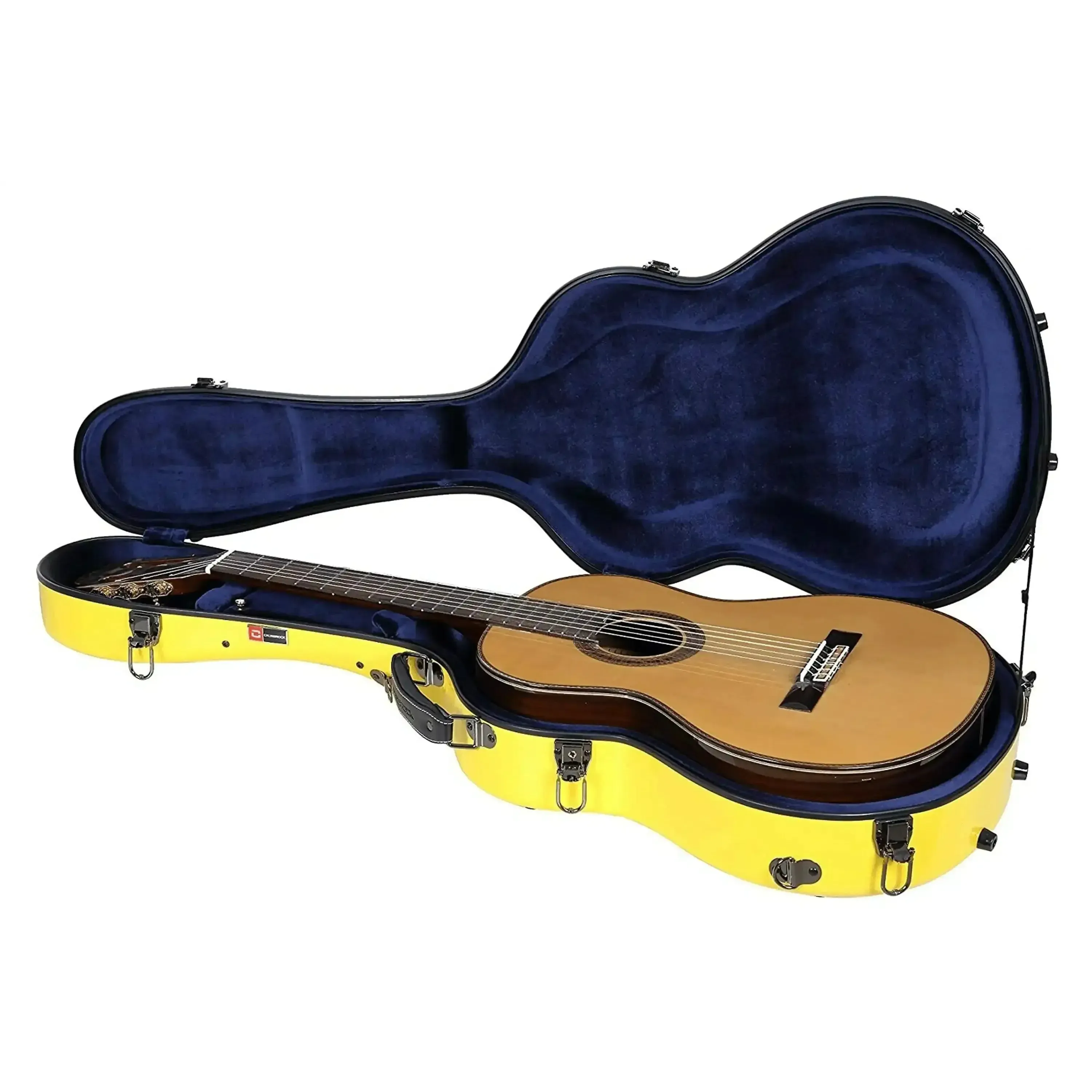 Crossrock CRF2021C Classical Full Size Fiberglass Guitar Case - Yellow - Image 4