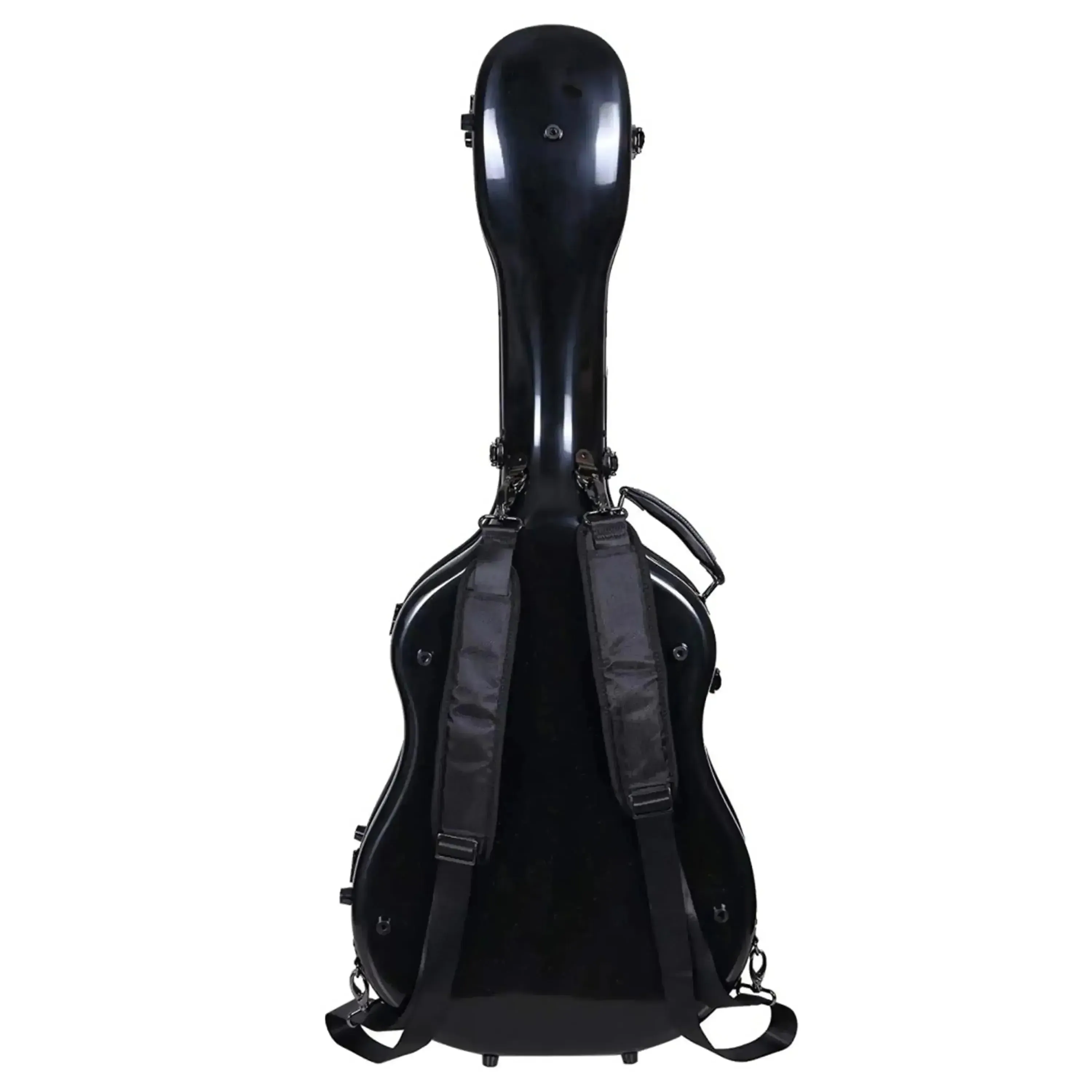 Crossrock CRF2021DBK Acoustic-Dreadnought Fiberglass Guitar Case - Black - Image 2