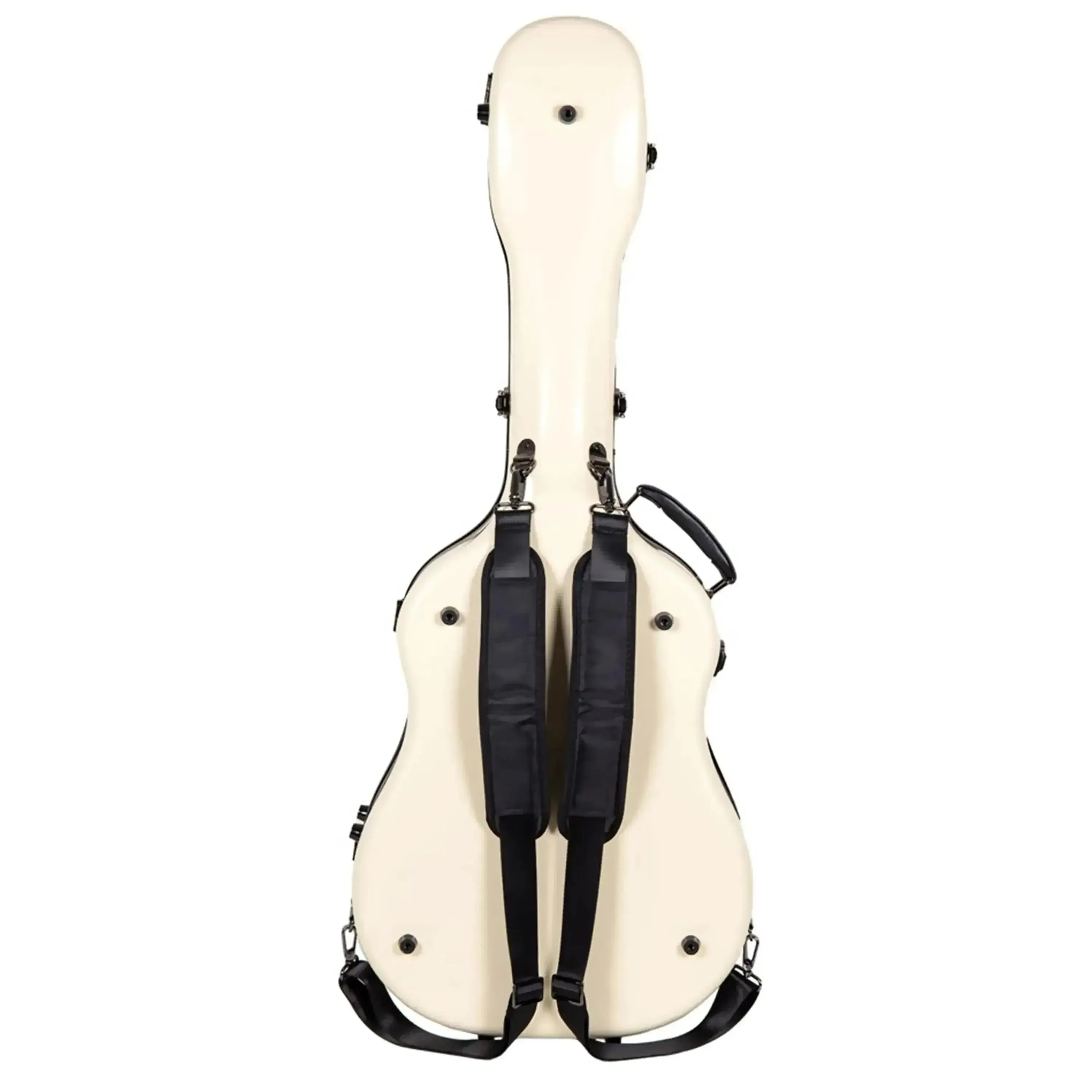 Crossrock CRF2021DIV Acoustic-Dreadnought Fiberglass Guitar Case - Ivory - Image 2