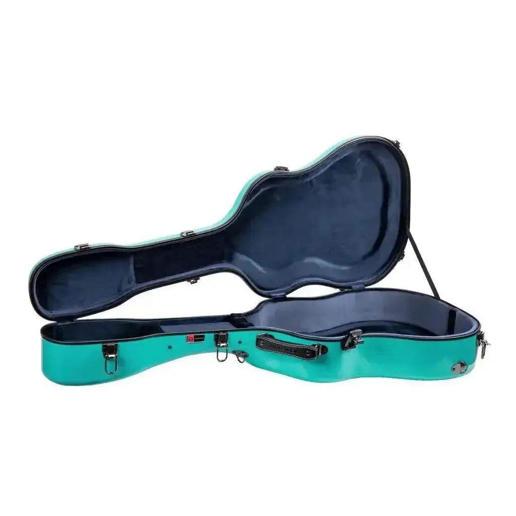 Crossrock CRF2021DMB Acoustic-Dreadnought Fiberglass Guitar Case - Mint Blue - Image 3
