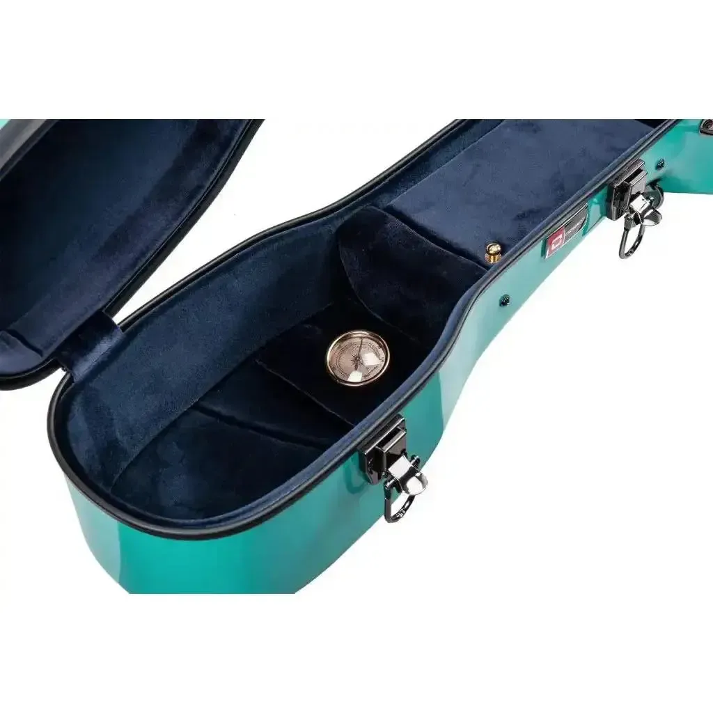 Crossrock CRF2021DMB Acoustic-Dreadnought Fiberglass Guitar Case - Mint Blue - Image 4