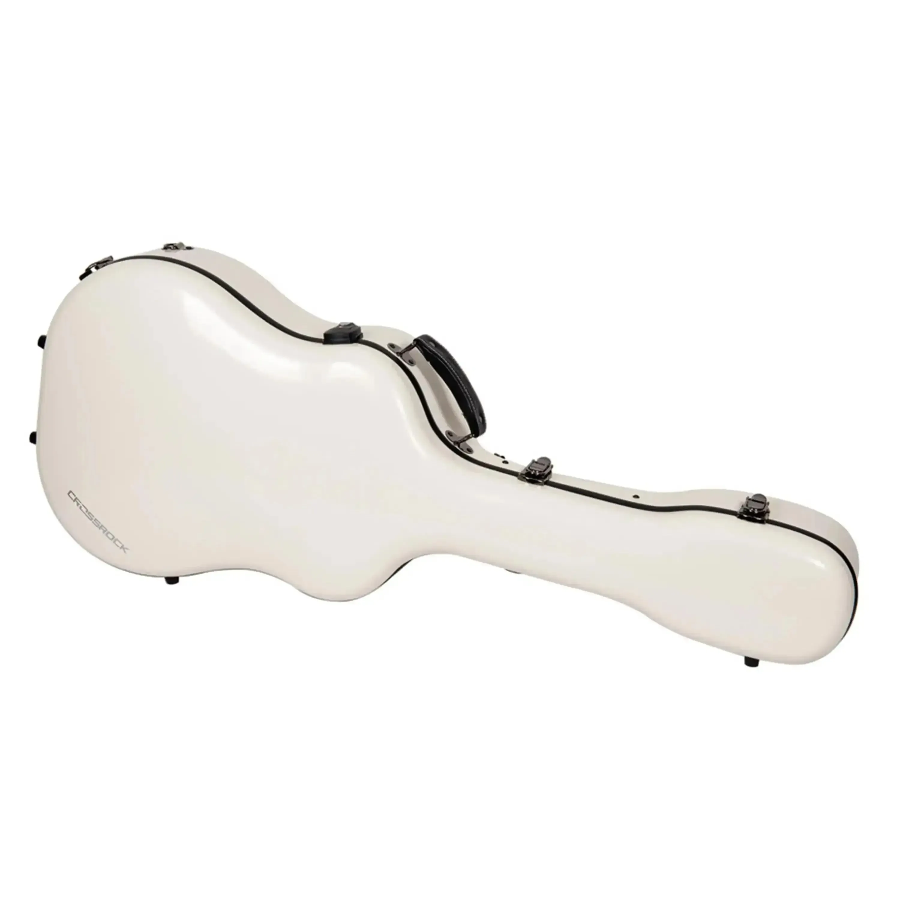 Crossrock CRF2021DMW Acoustic-Dreadnought Fiberglass Guitar Case - Milk White