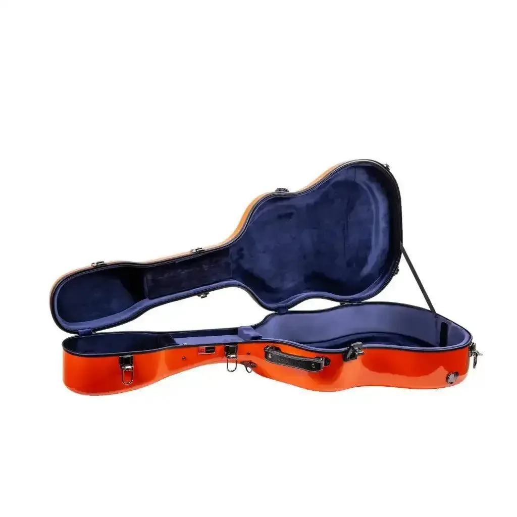 Crossrock CRF2021DOR Acoustic-Dreadnought Fiberglass Guitar Case - Orange - Image 3