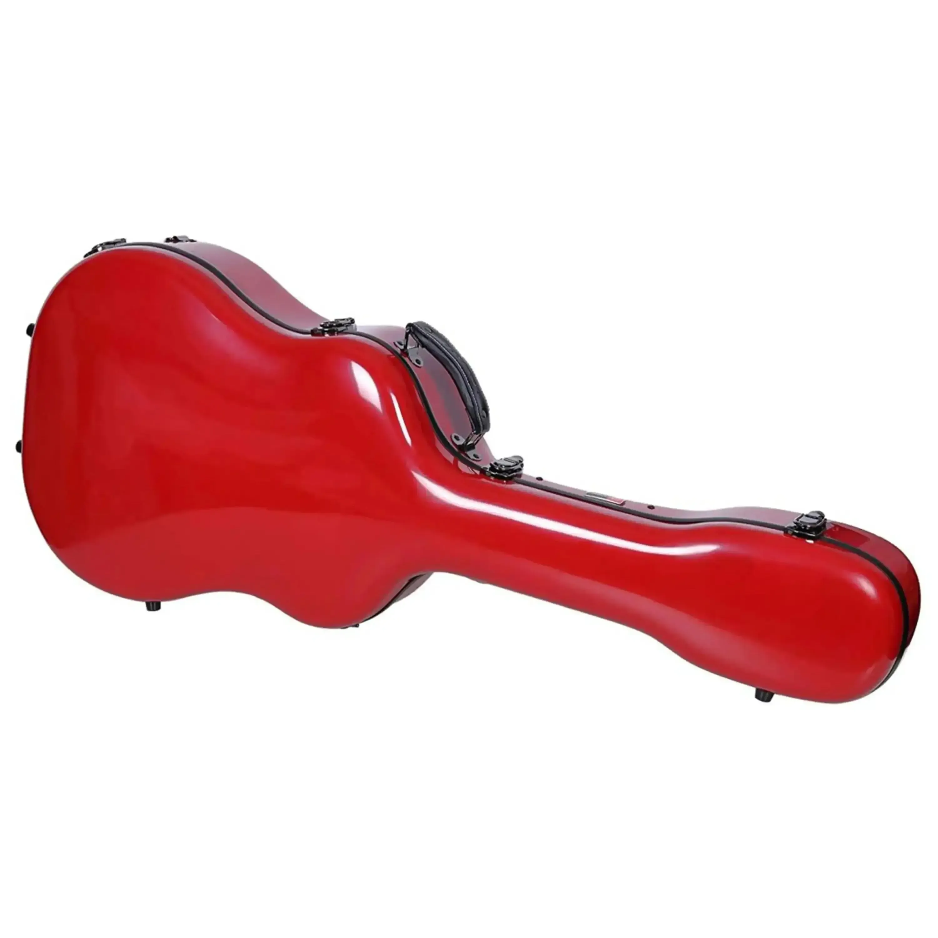 Crossrock CRF2021DRD Acoustic-Dreadnought Fiberglass Guitar Case - Red