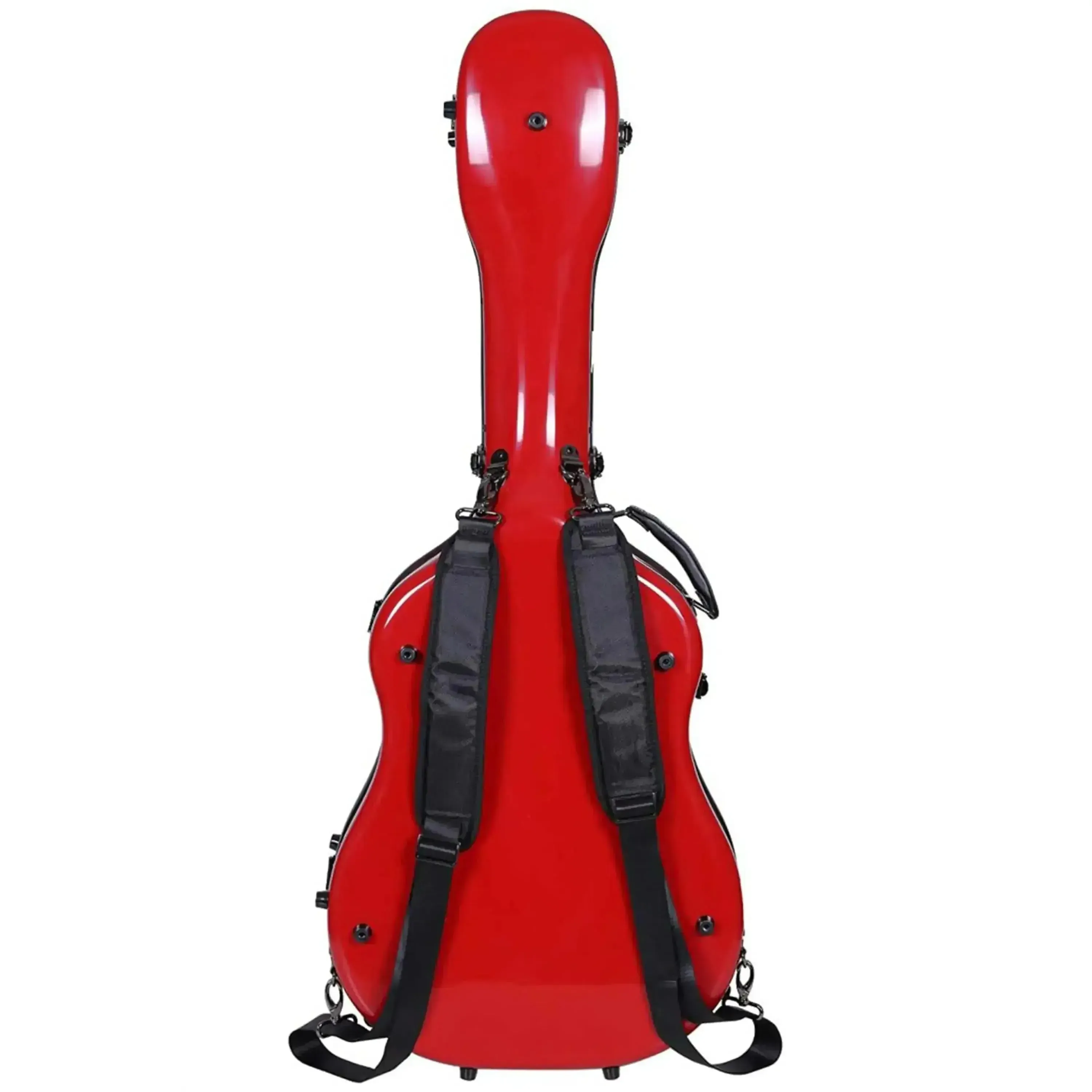 Crossrock CRF2021DRD Acoustic-Dreadnought Fiberglass Guitar Case - Red - Image 2