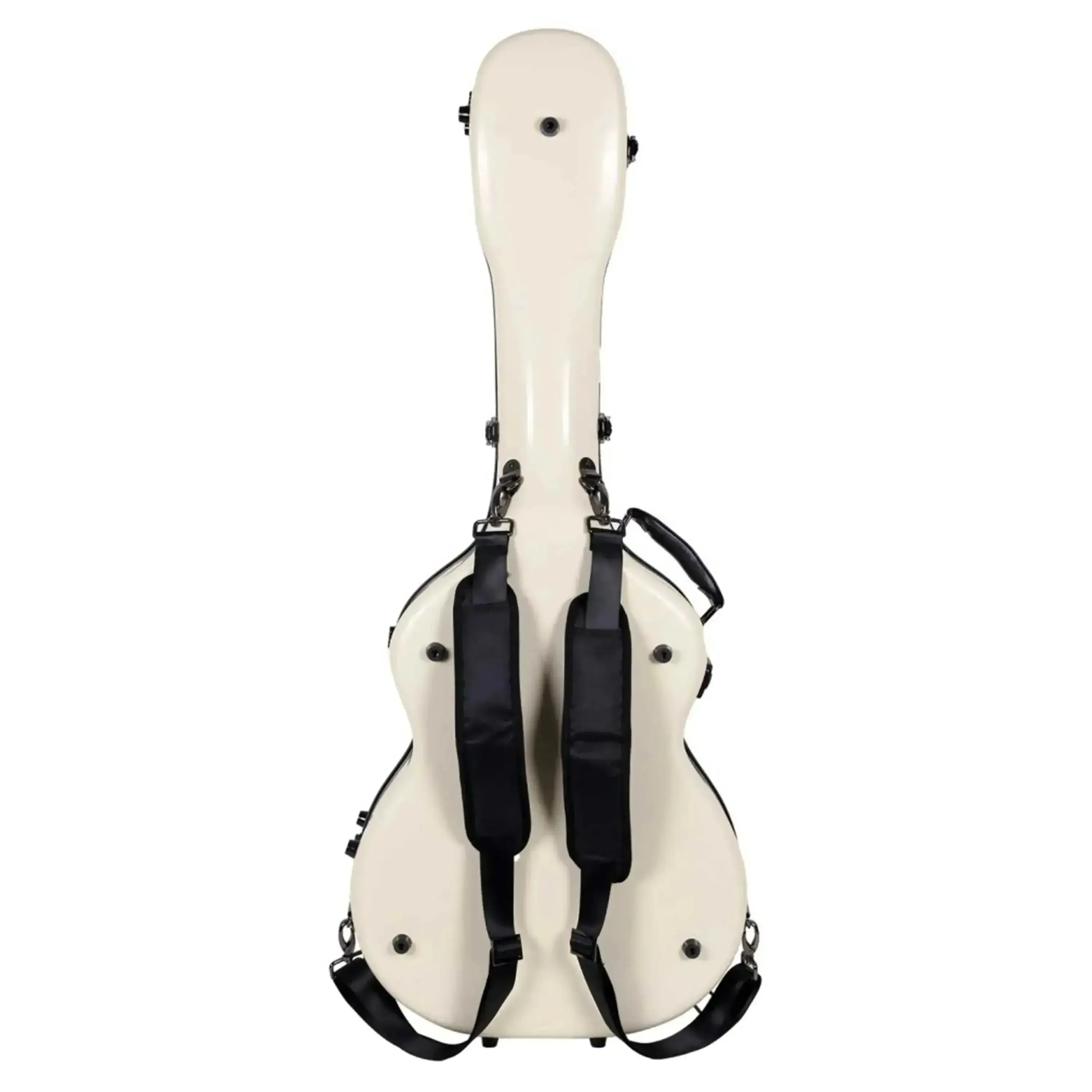 Crossrock CRF2021OMIV Acoustic Guitar Fiberglass Case for Martin OM/000 Guitar - Ivory - Image 2