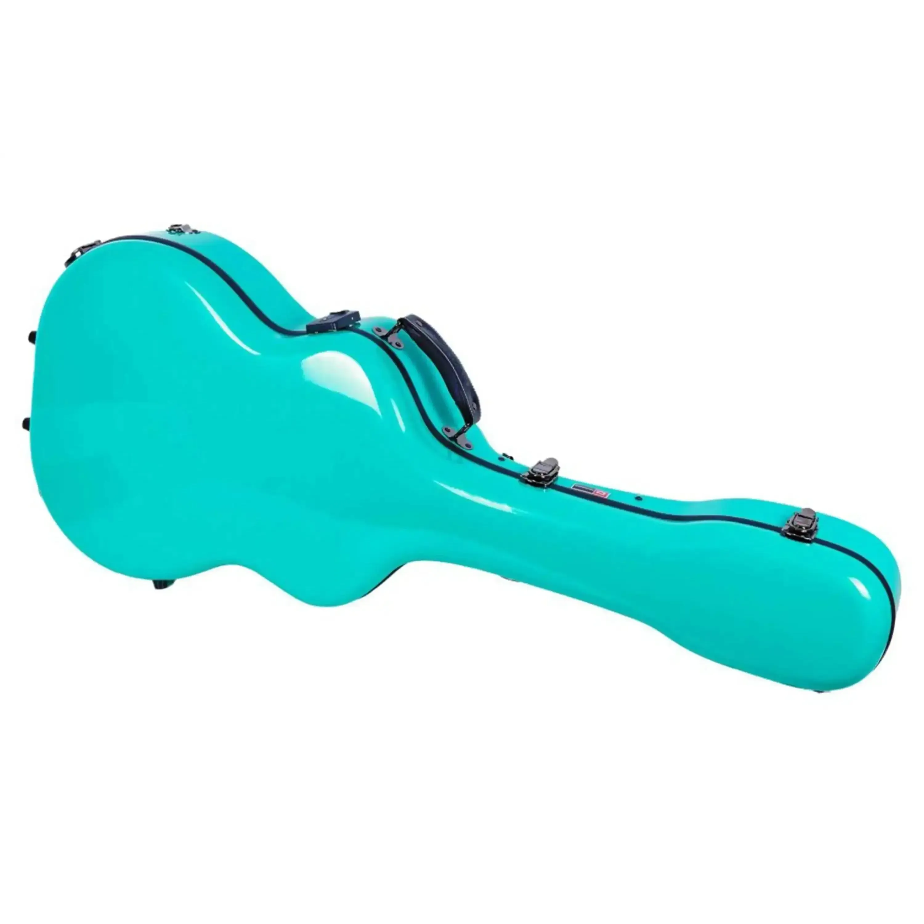 Crossrock CRF2021OMMB Acoustic Guitar Fiberglass Case for Martin OM/000 Guitar - Mint Blue