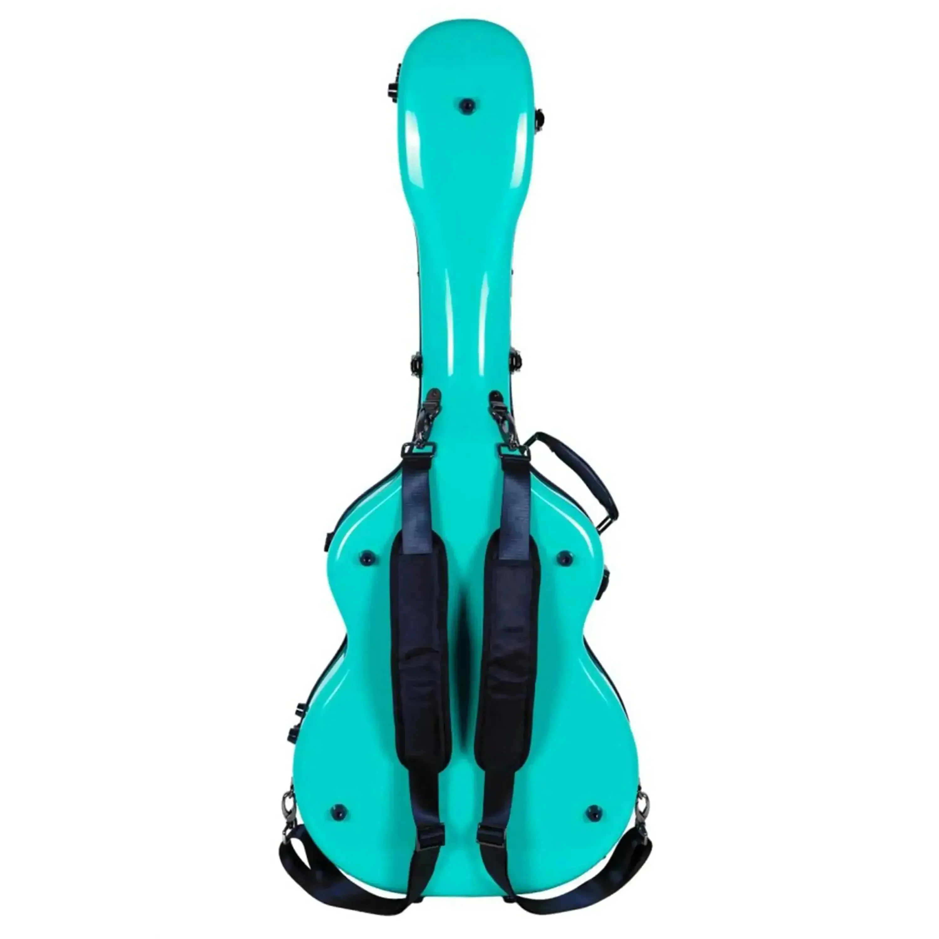 Crossrock CRF2021OMMB Acoustic Guitar Fiberglass Case for Martin OM/000 Guitar - Mint Blue - Image 2