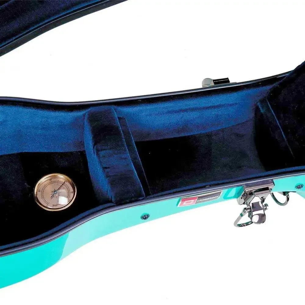Crossrock CRF2021OMMB Acoustic Guitar Fiberglass Case for Martin OM/000 Guitar - Mint Blue - Image 3