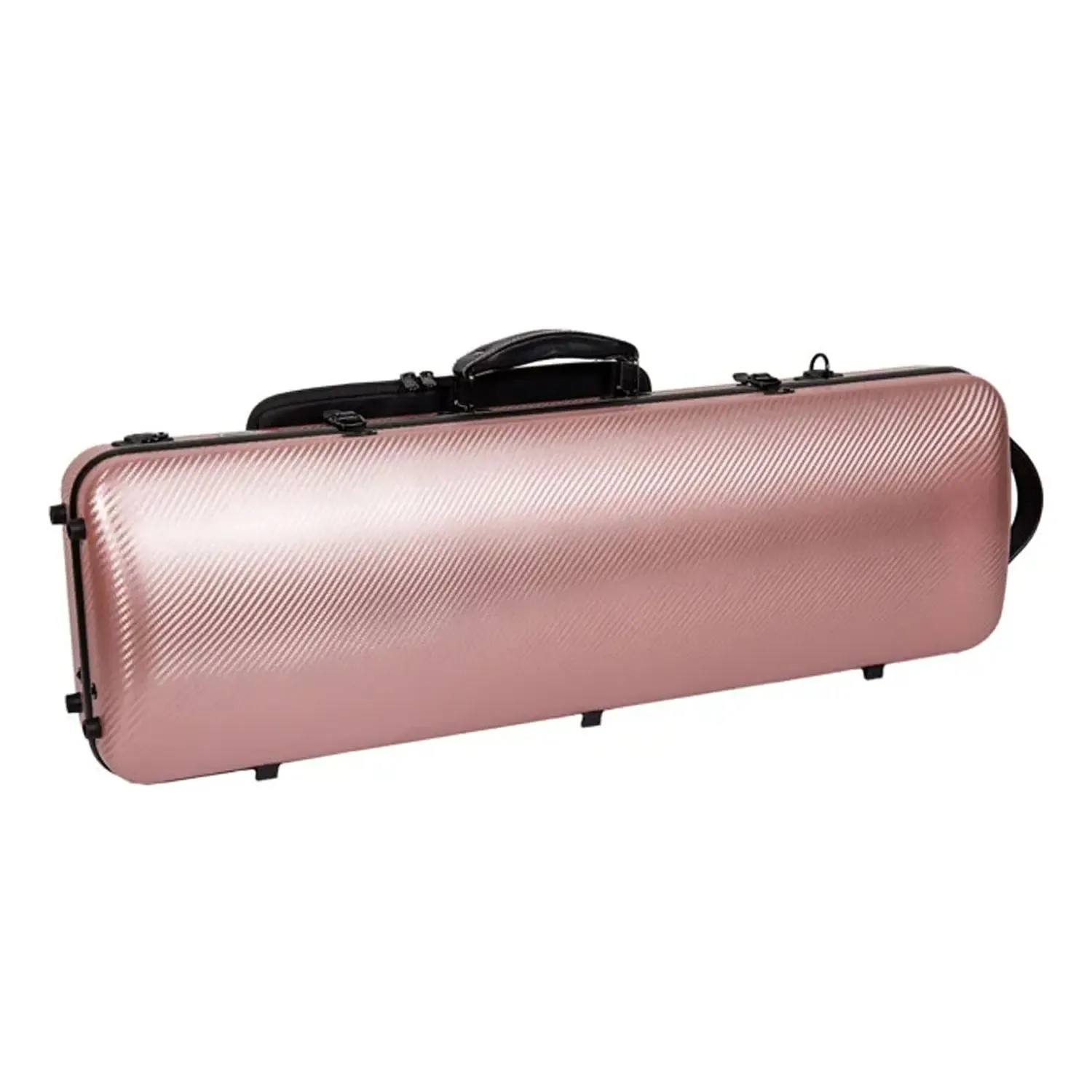 Crossrock CRF4020OV Polycarbonate Oblong Flight 4/4 Violin Case - Rose-Gold - Image 4
