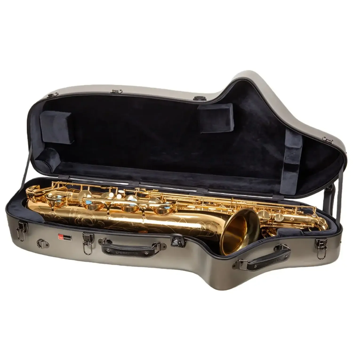 Crossrock CRF4050BS Polycarbon Baritone Saxophone Case - Champagne - Image 5