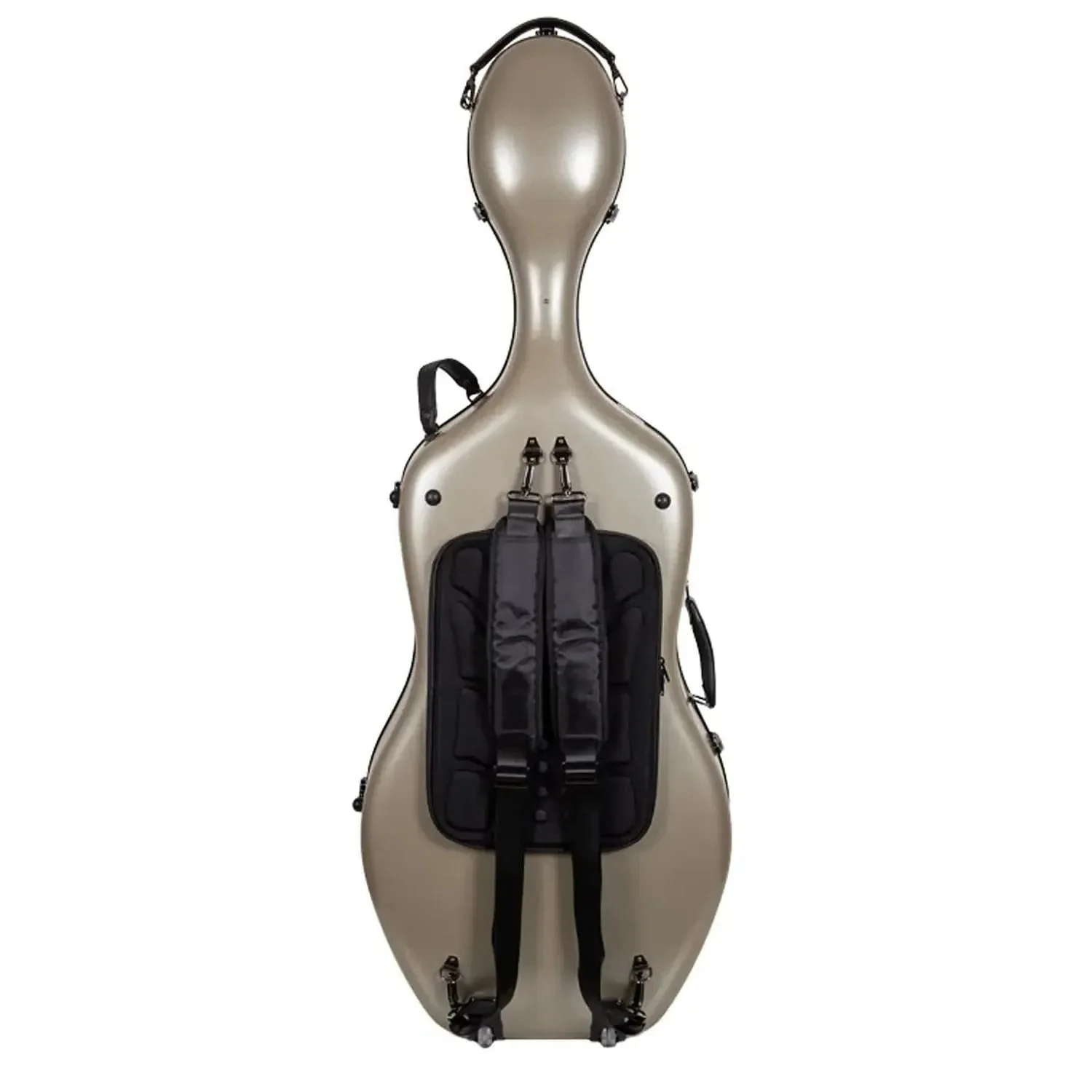 Crossrock CRF4050CEF Polycarbonate 4/4 Cello Case - Champagne - Image 2