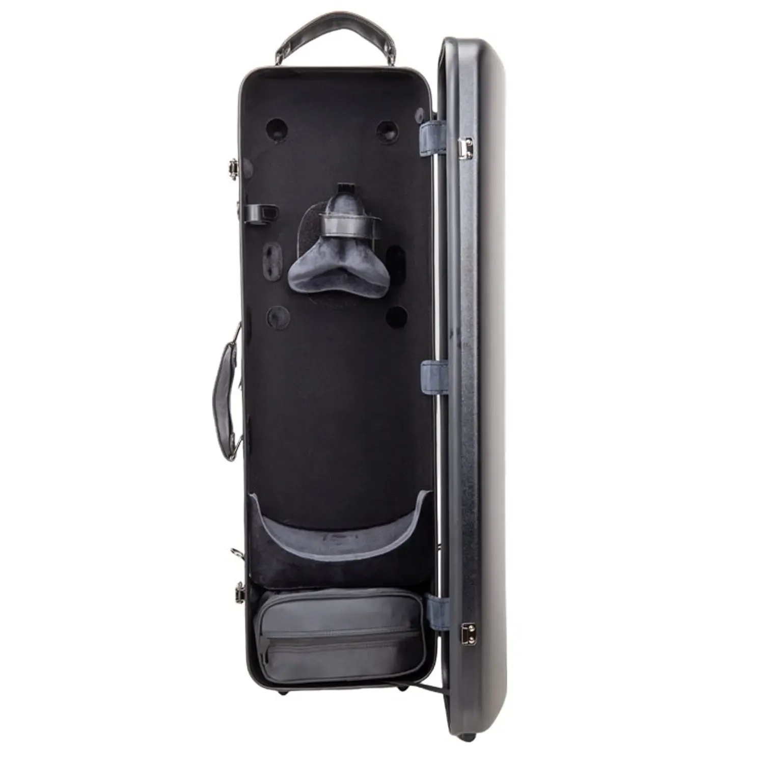 Crossrock CRF4050VF-R Polycarbonate Oblong Flight 4/4 Violin Case - Black - Image 3
