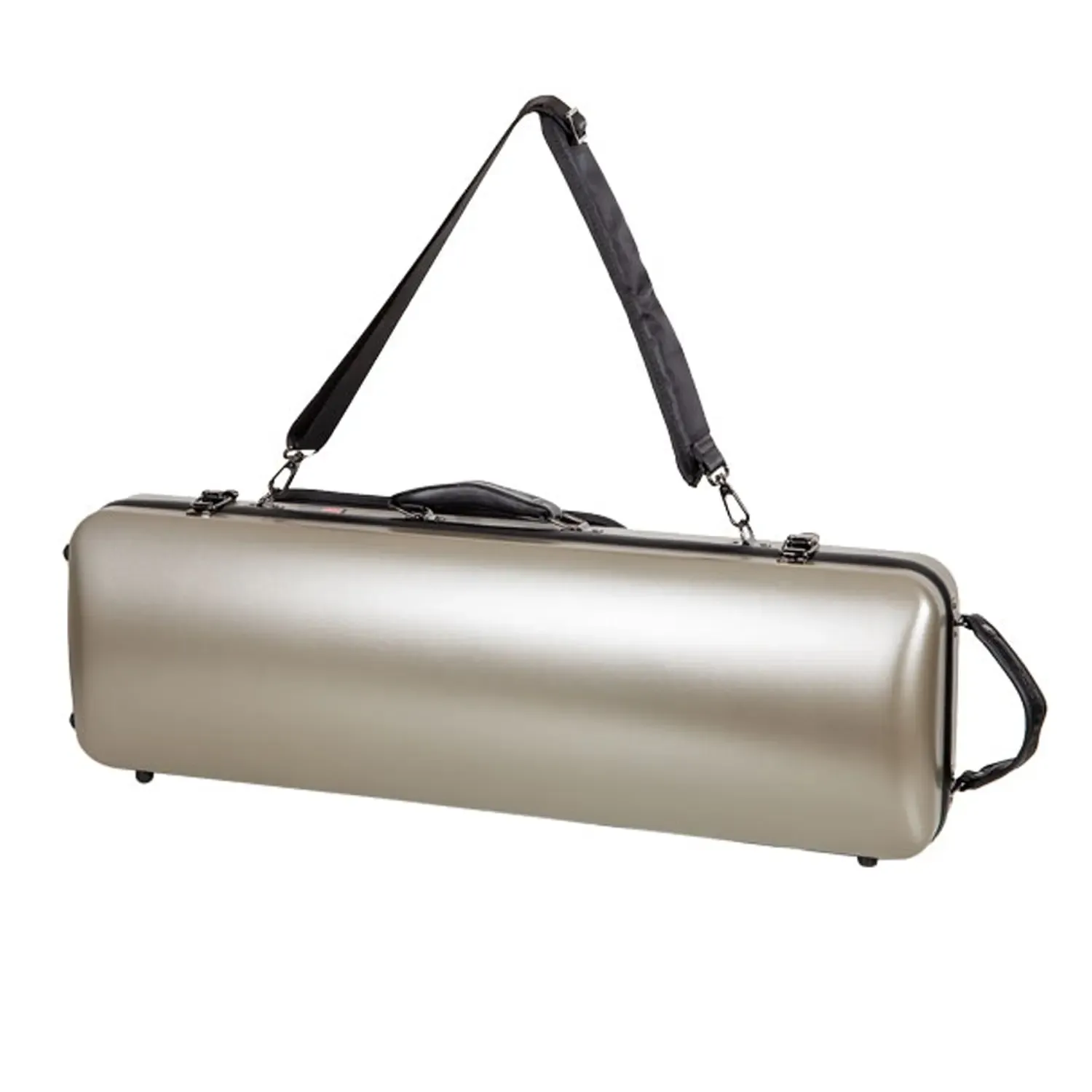 Crossrock CRF4050VF-R Polycarbonate Oblong Flight 4/4 Violin Case - Champagne - Image 4