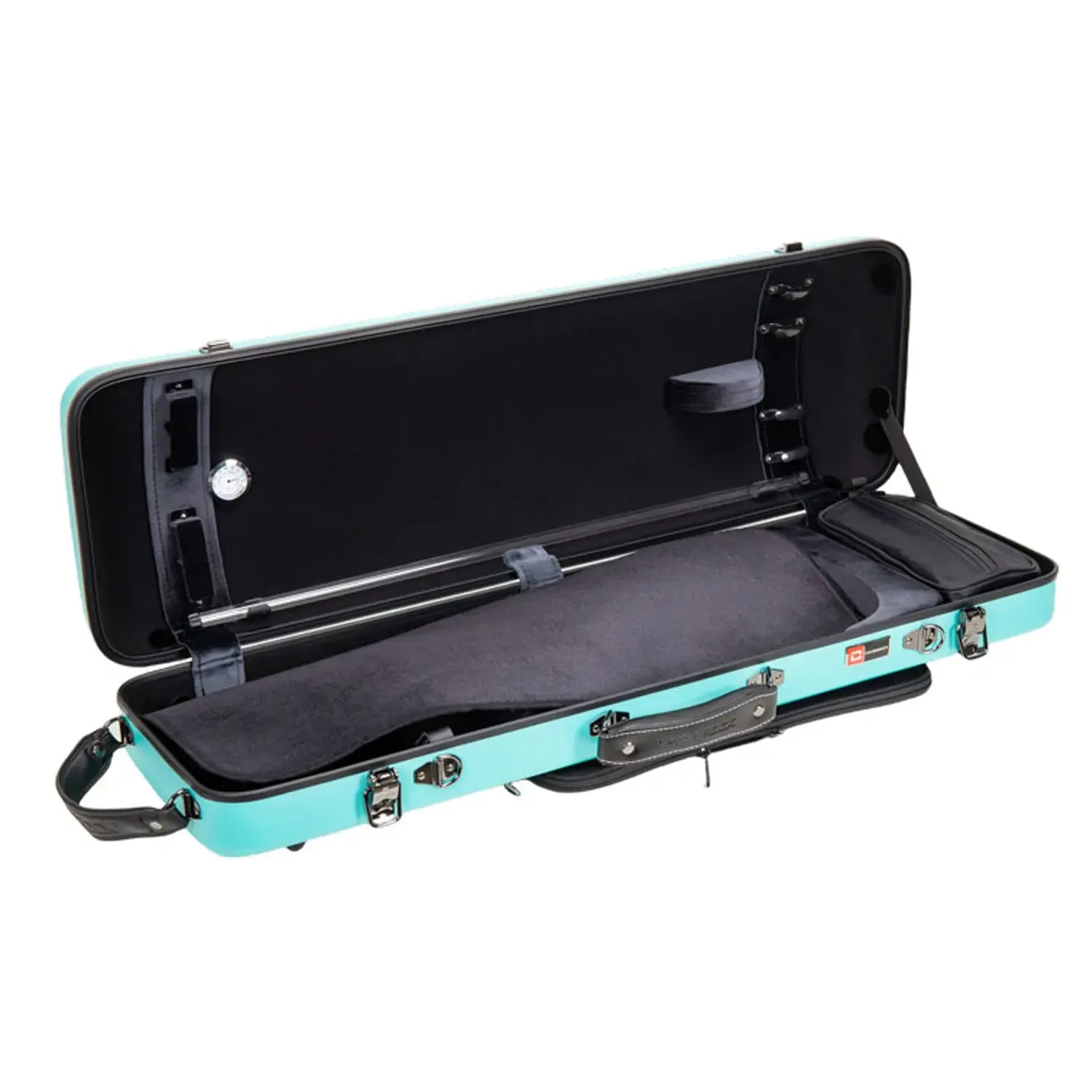 Crossrock CRF4050VF-R Polycarbonate Oblong Flight 4/4 Violin Case - Mint-Blue - Image 4
