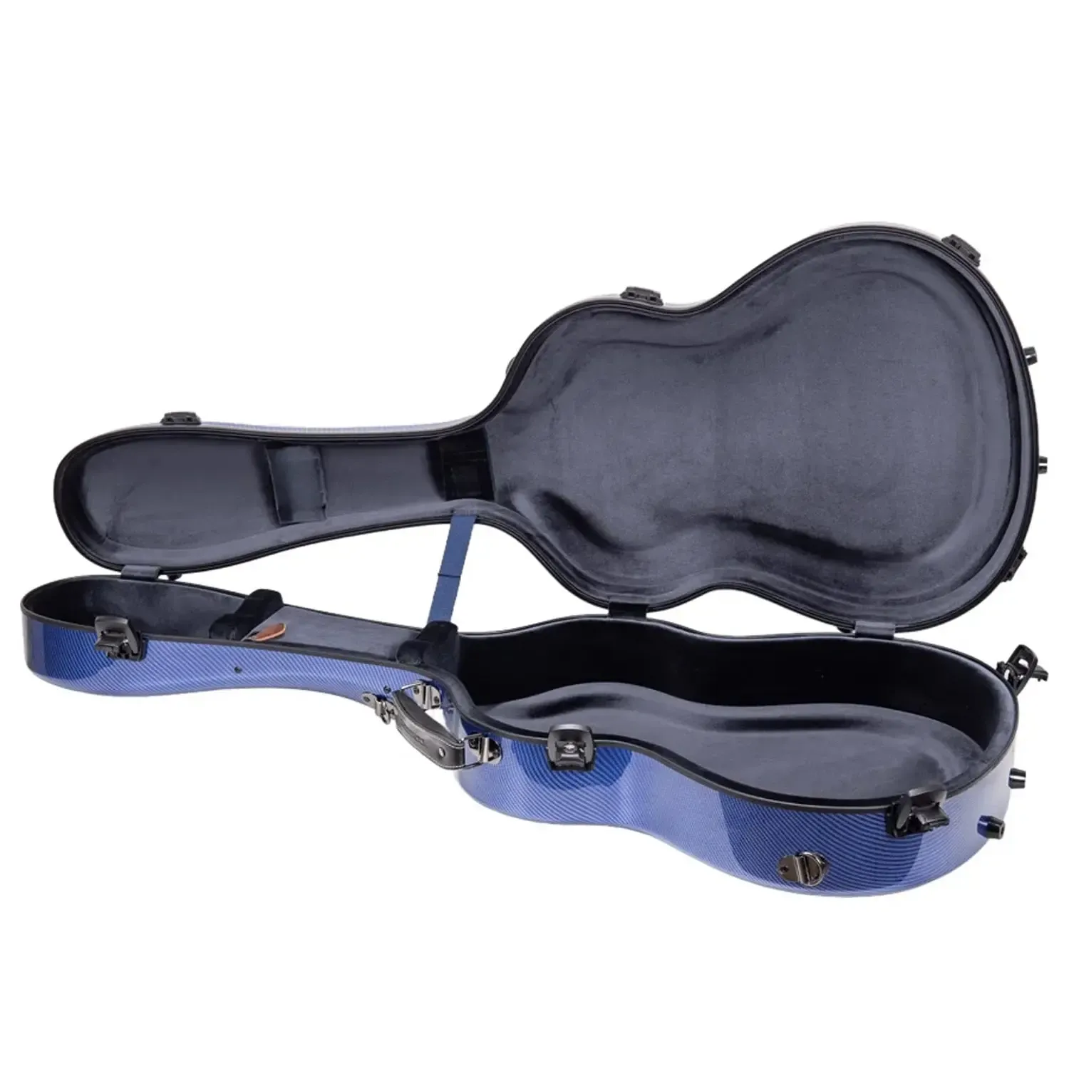 Crossrock CRF5030C Ultra-Light Fiberglass Flamenco Classical Guitar Case - Blue - Image 4