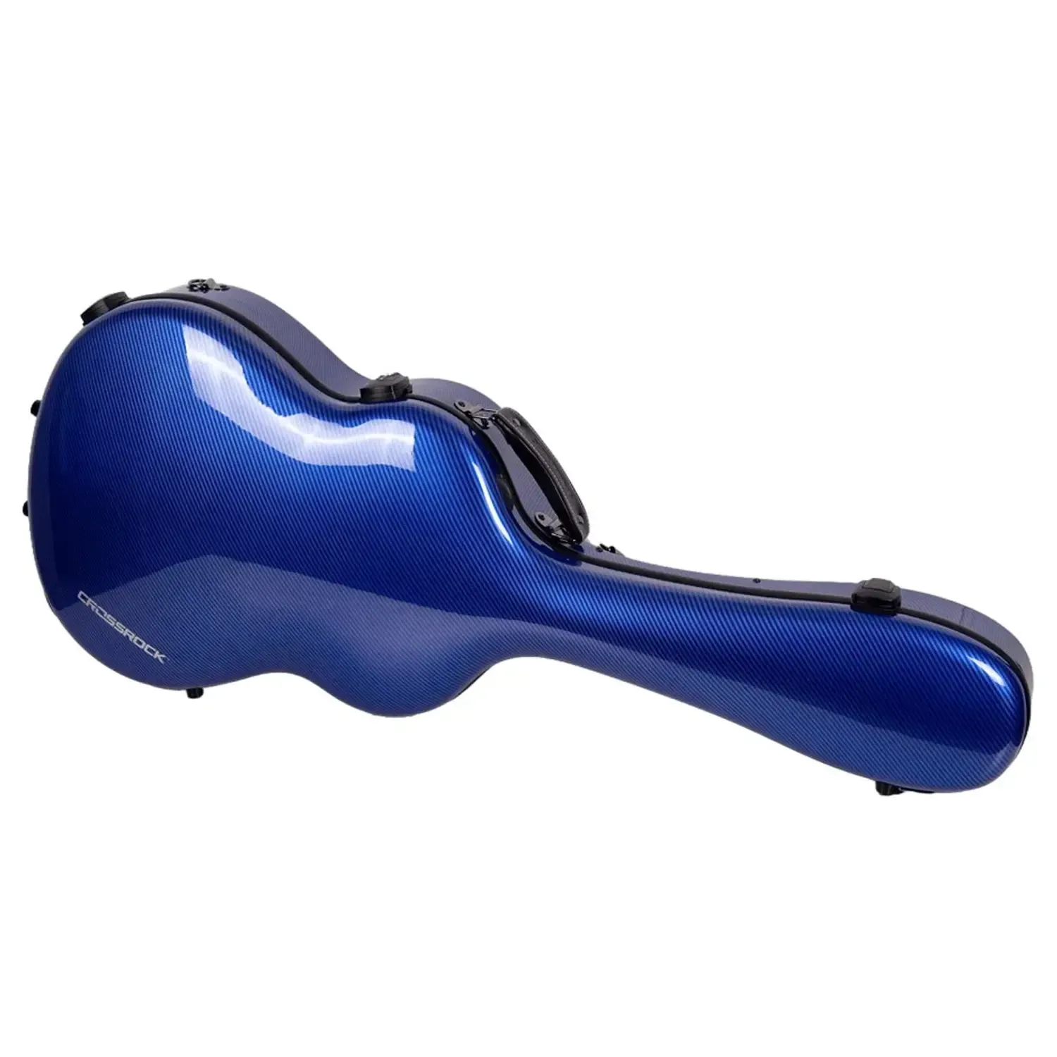 Crossrock CRF5030C Ultra-Light Fiberglass Flamenco Classical Guitar Case - Blue - Image 5