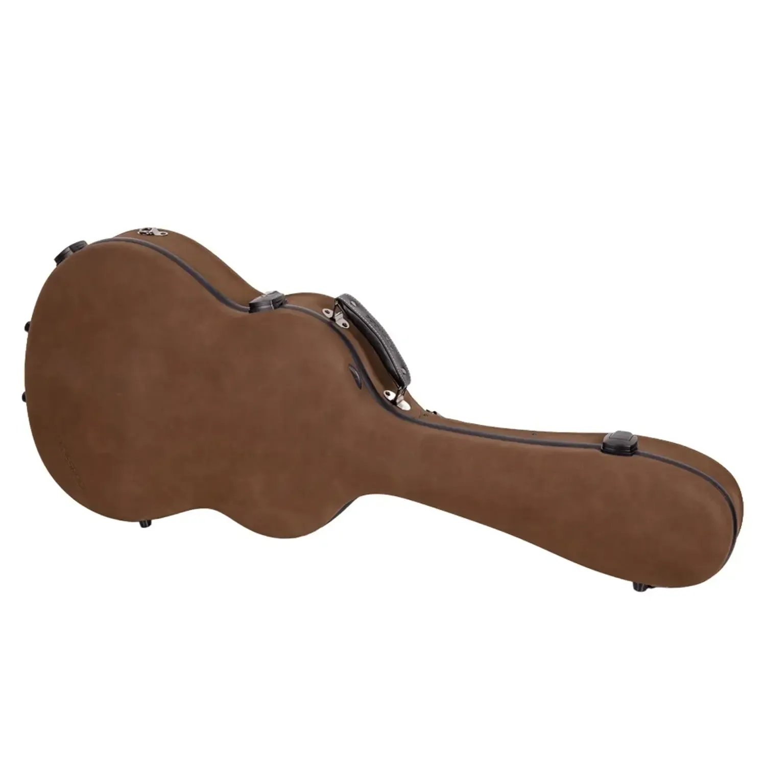 Crossrock CRF5030C Ultra-Light Fiberglass Flamenco Classical Guitar Case - Brown Leather - Image 3