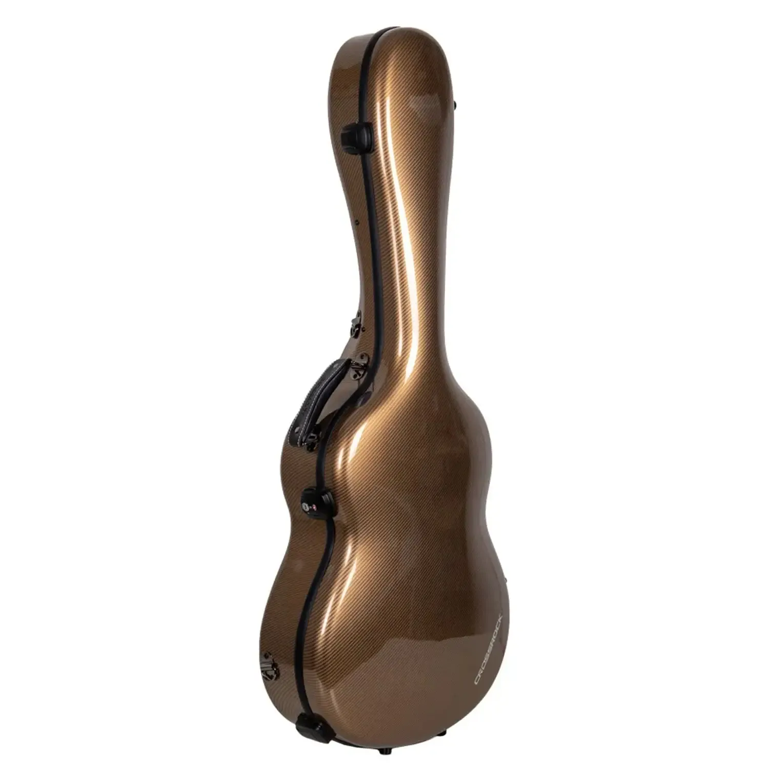 Crossrock CRF5030C Ultra-Light Fiberglass Flamenco Classical Guitar Case - Gold