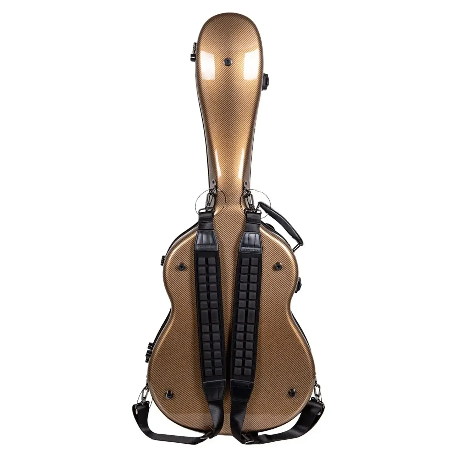 Crossrock CRF5030C Ultra-Light Fiberglass Flamenco Classical Guitar Case - Gold - Image 4