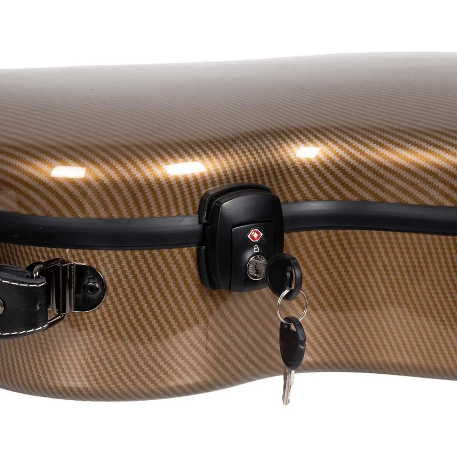 Crossrock CRF5030C Ultra-Light Fiberglass Flamenco Classical Guitar Case - Gold - Image 8