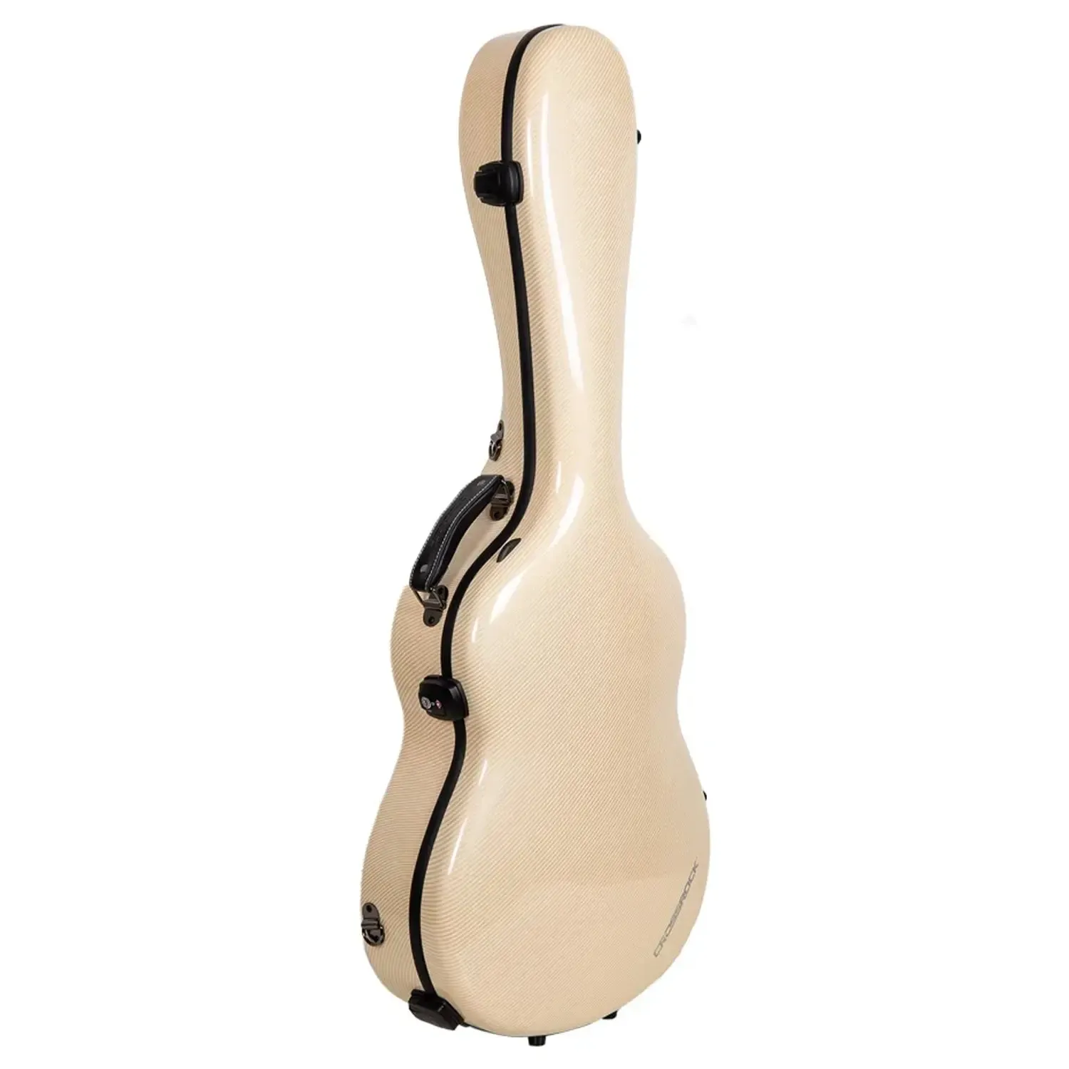 Crossrock CRF5030C Ultra-Light Fiberglass Flamenco Classical Guitar Case - Ivory