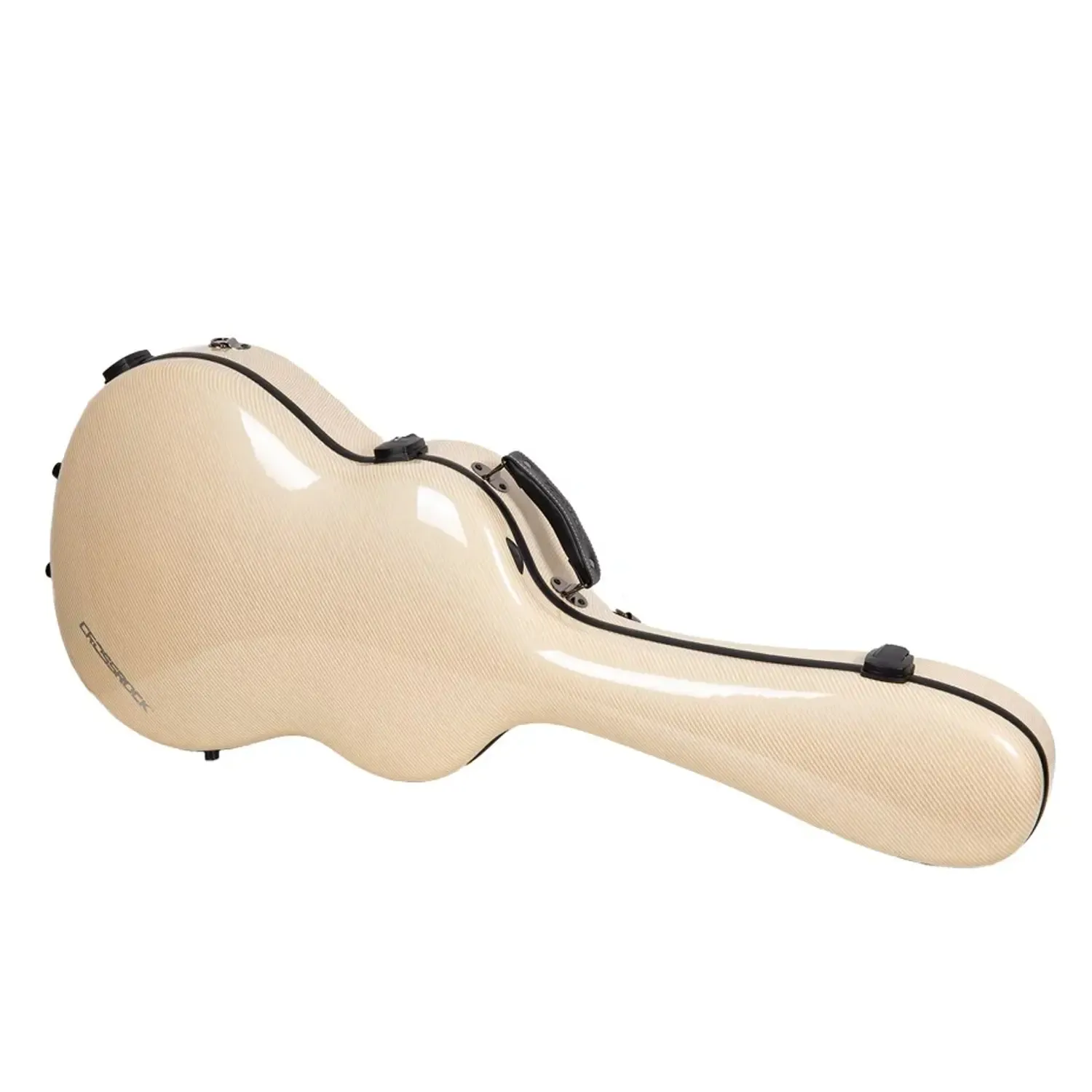 Crossrock CRF5030C Ultra-Light Fiberglass Flamenco Classical Guitar Case - Ivory - Image 4