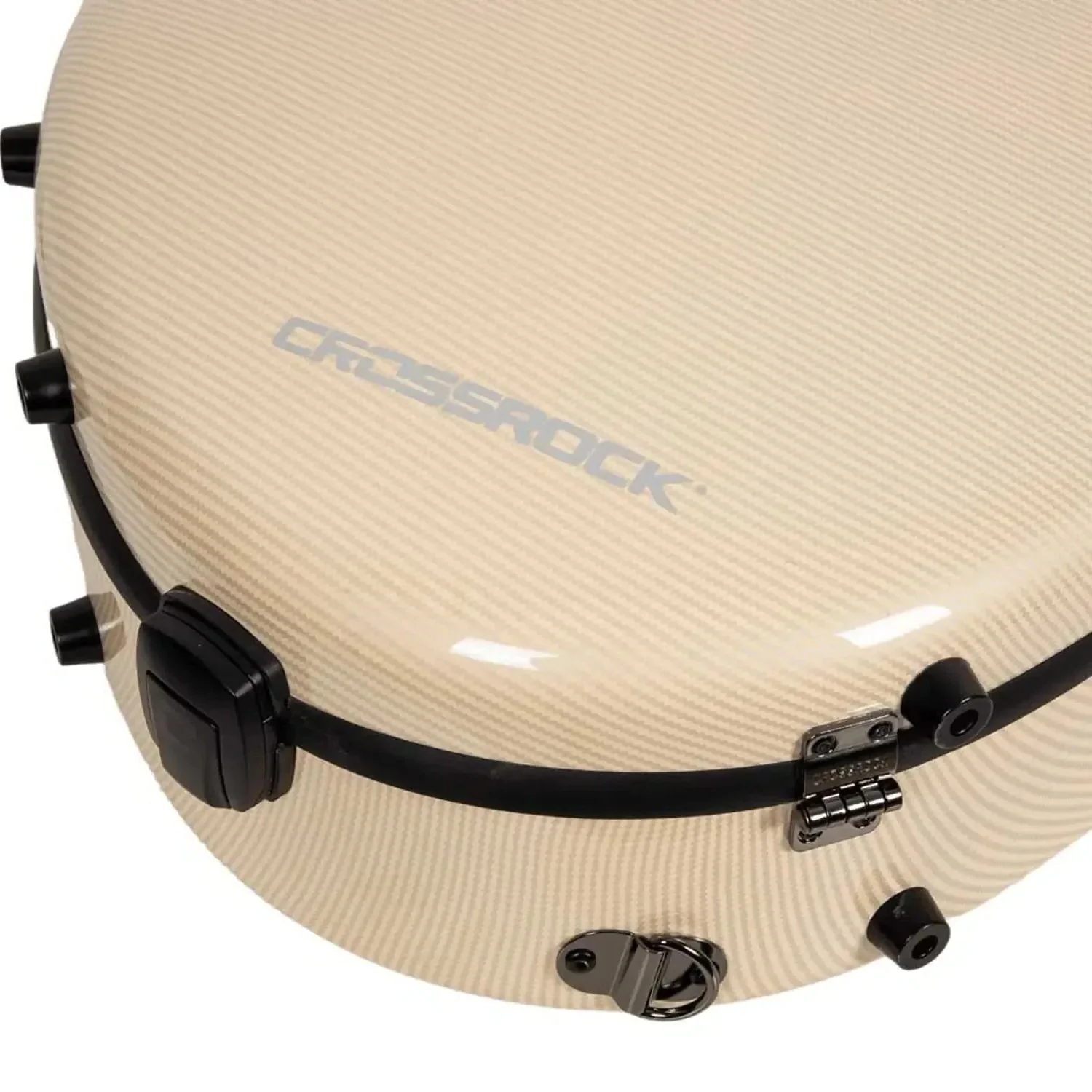 Crossrock CRF5030C Ultra-Light Fiberglass Flamenco Classical Guitar Case - Ivory - Image 6