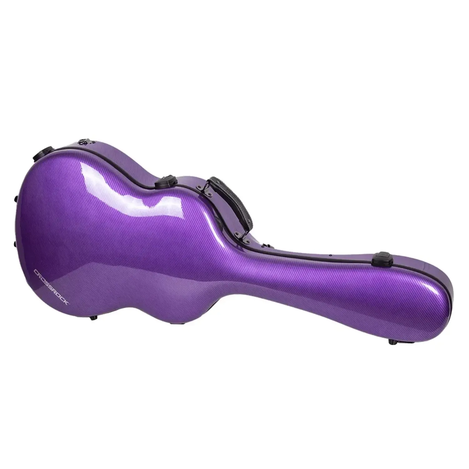 Crossrock CRF5030C Ultra-Light Fiberglass Flamenco Classical Guitar Case - Purple - Image 3