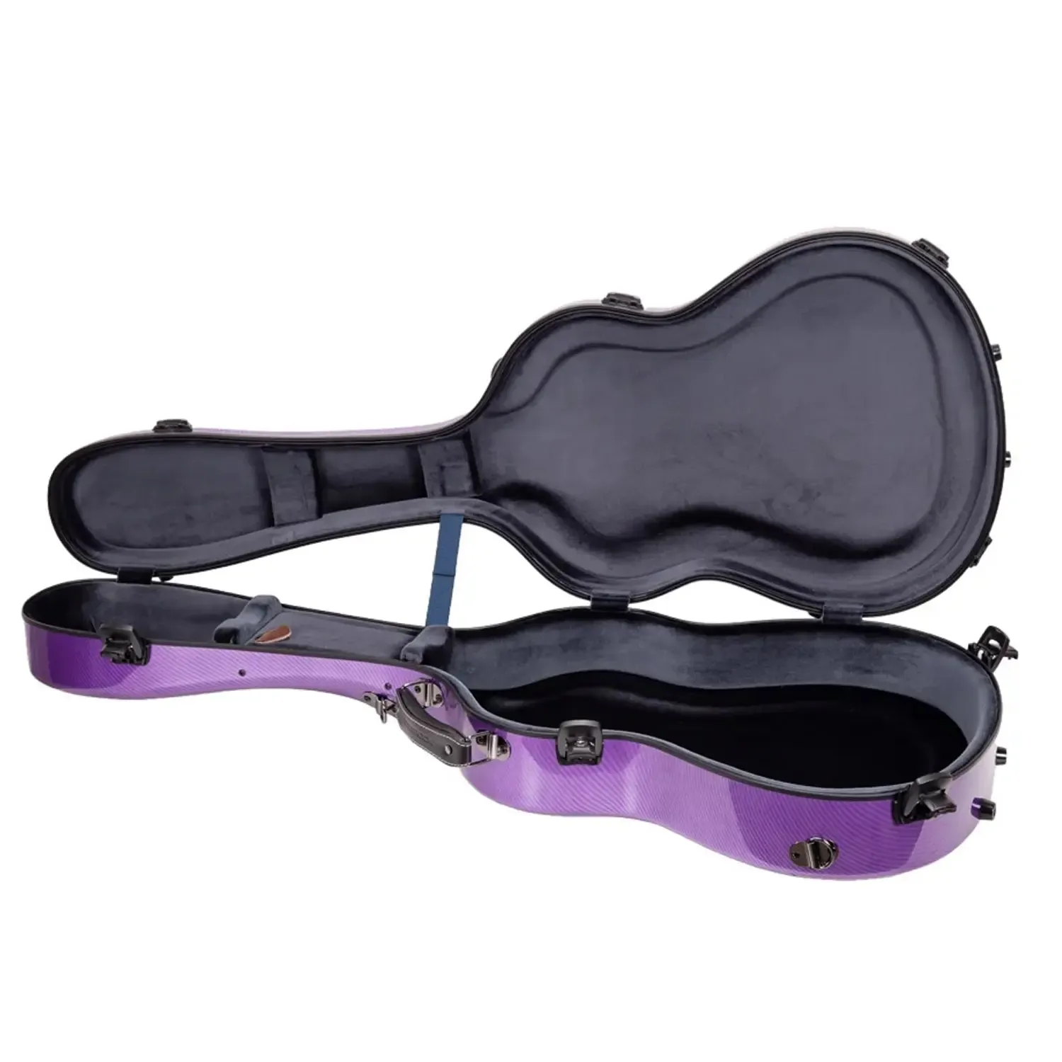 Crossrock CRF5030C Ultra-Light Fiberglass Flamenco Classical Guitar Case - Purple - Image 4