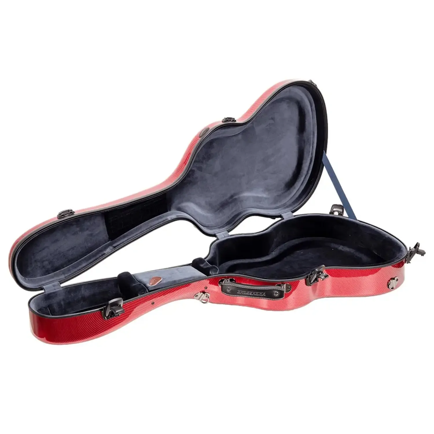 Crossrock CRF5030C Ultra-Light Fiberglass Flamenco Classical Guitar Case - Red - Image 5