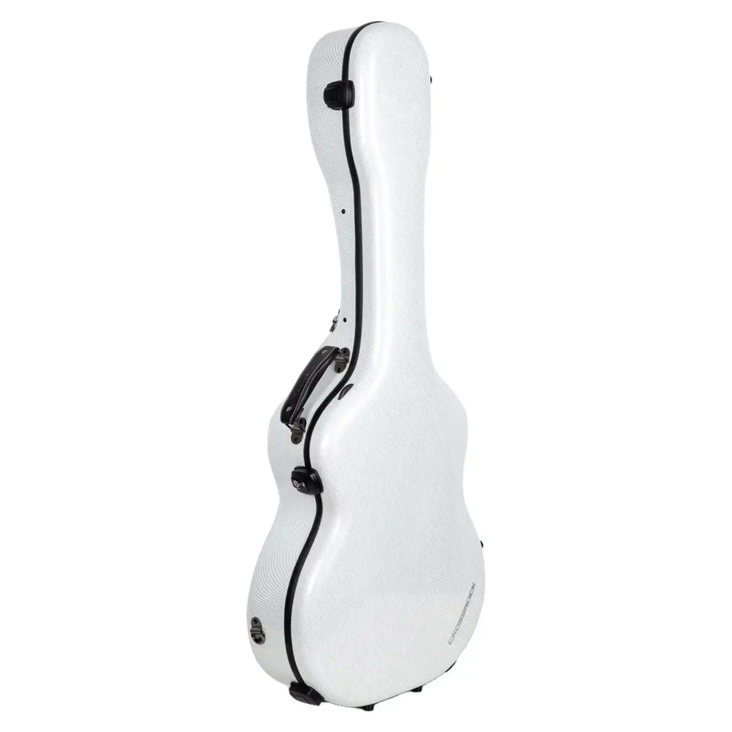 Crossrock CRF5030OM Ultra-light Fiberglass OM/000 Acoustic Guitar Case - White