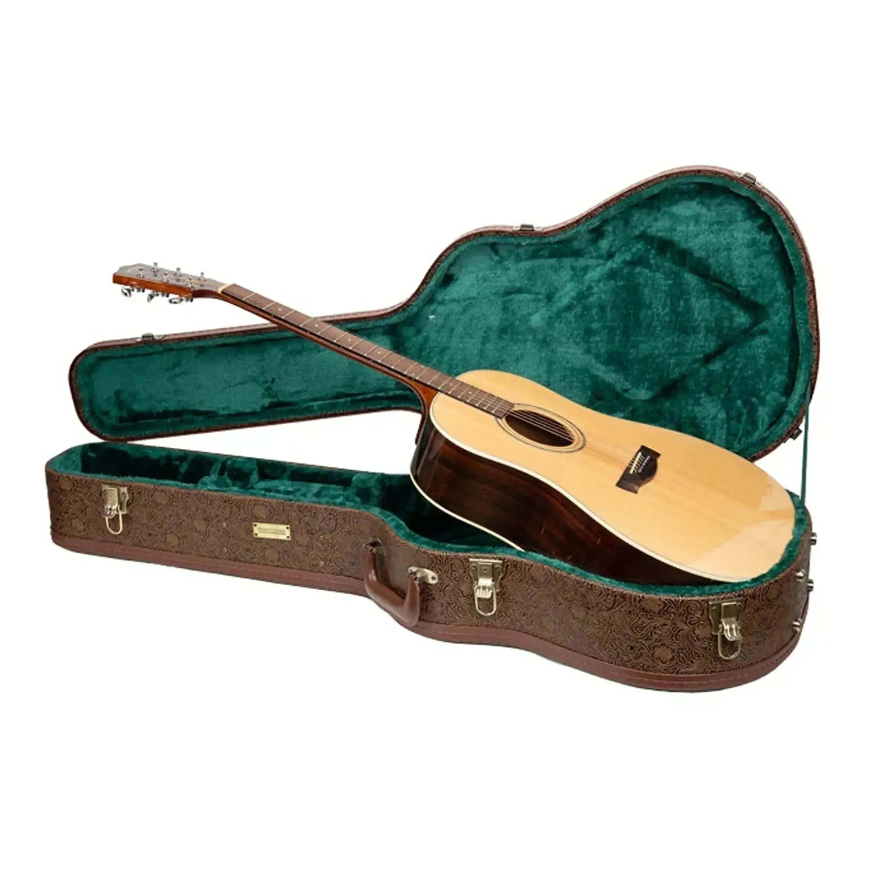 Crossrock CRW530D Wood Vintage Flora Jumbo Dreadnought Guitar Case - Image 2
