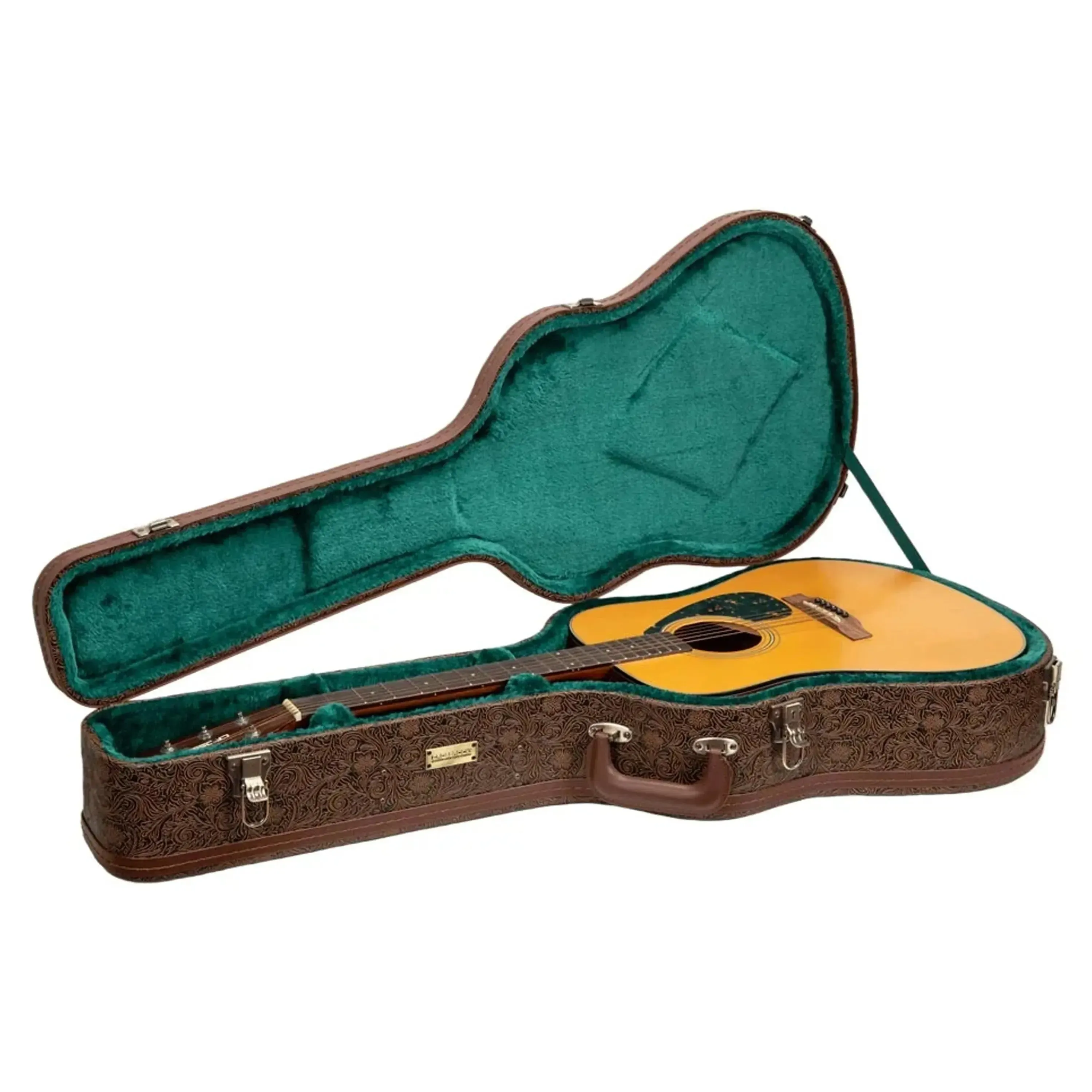 Crossrock CRW530D28 Wood Vintage Flora Dreadnought Guitar Case - Image 4