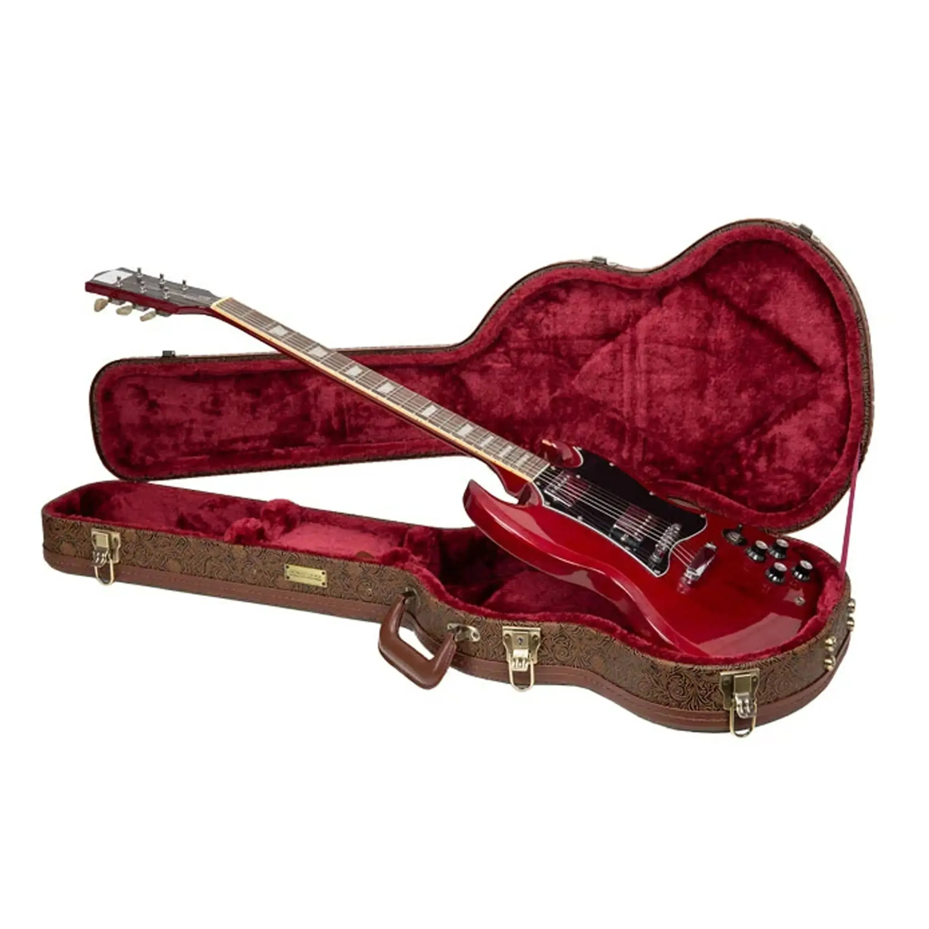 Crossrock CRW530SG Gibson SG Style Electric Guitar Case - Blossom Brown - Image 3