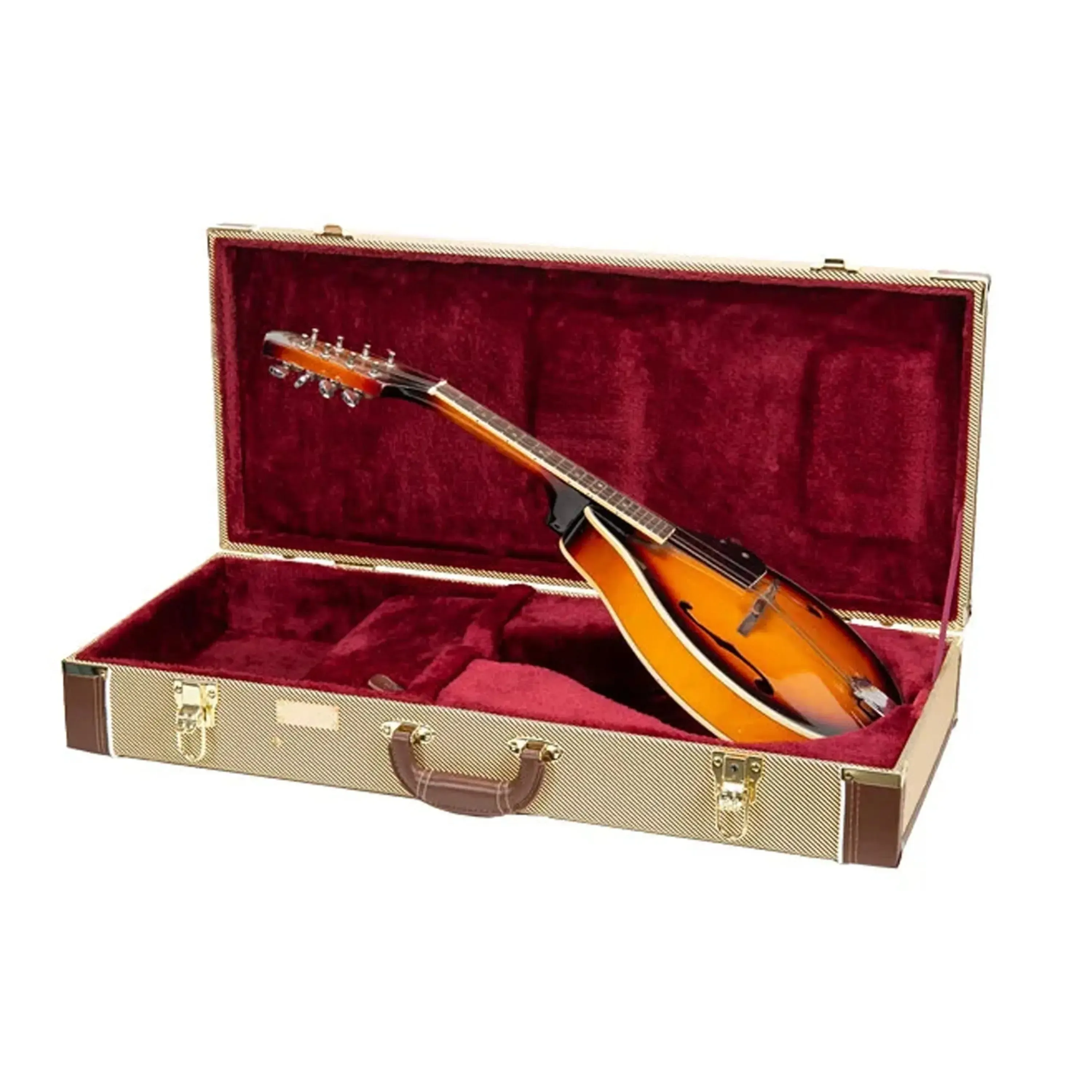 Crossrock CRW620MA-R A-Body Rectangular Mandolin Case - Tweed - Image 3