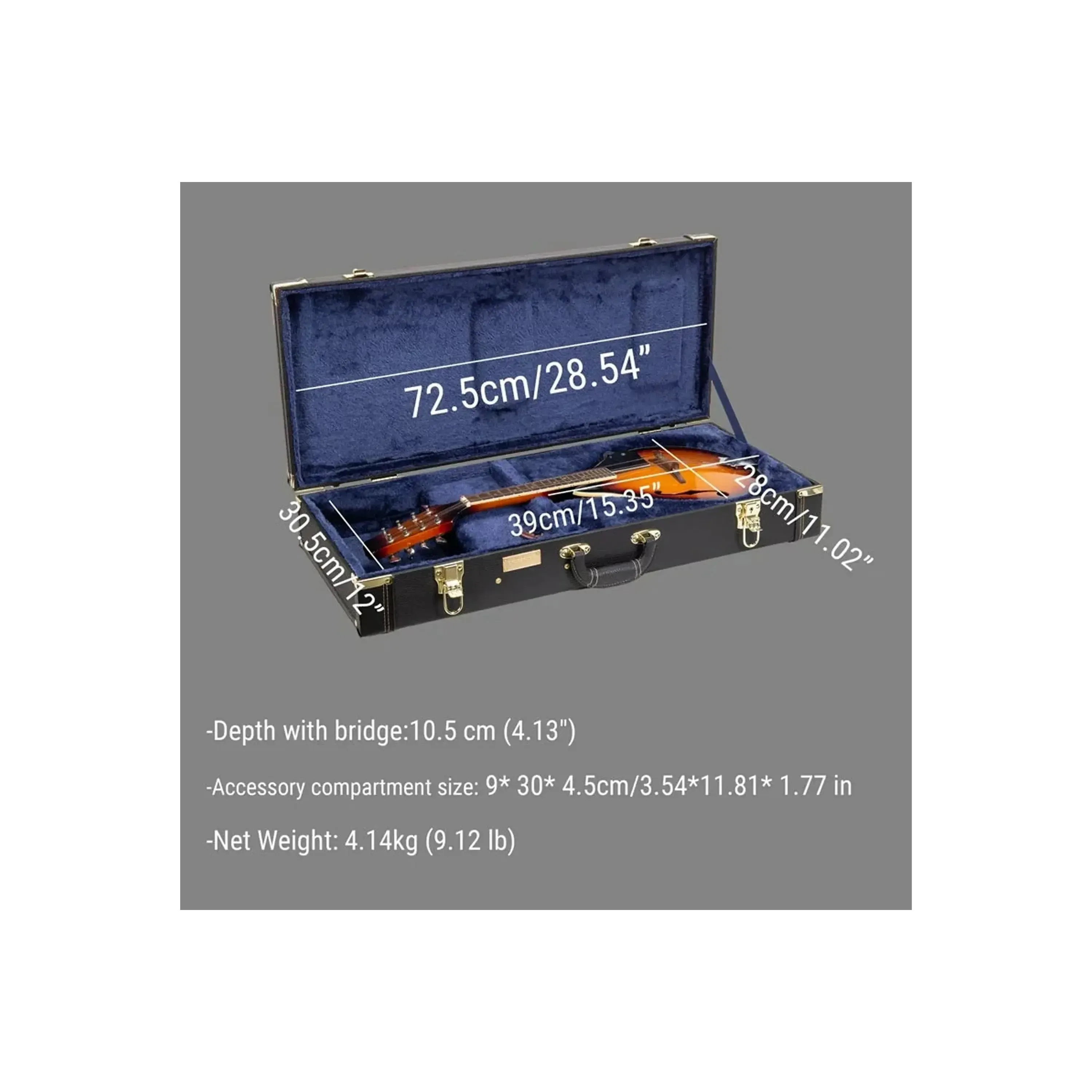 Crossrock CRW620MA-R A-Body Rectangular Mandolin Case - Tweed - Image 4