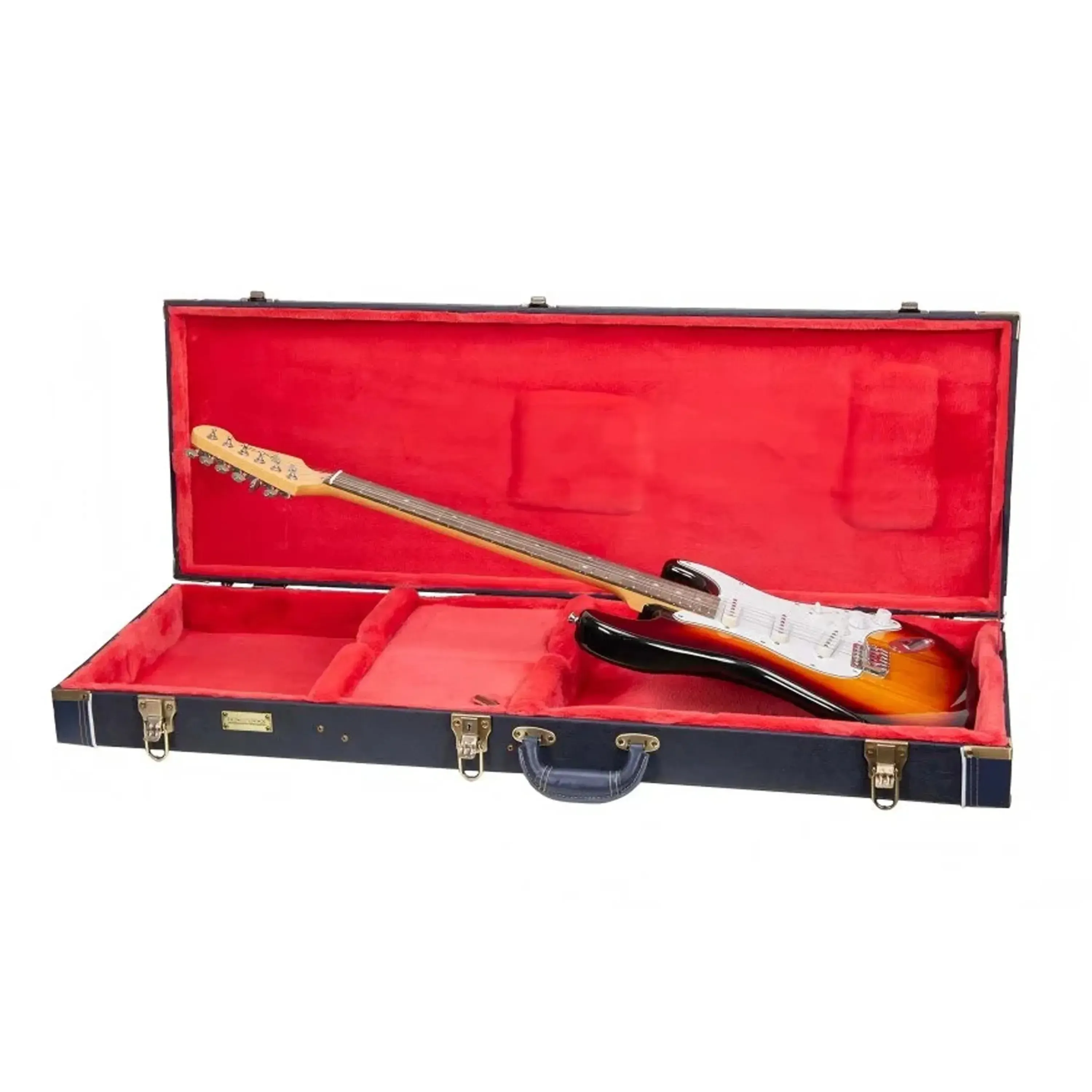 Crossrock CRW630E Wooden Electric Guitar Case - Ocean-Blue - Image 3