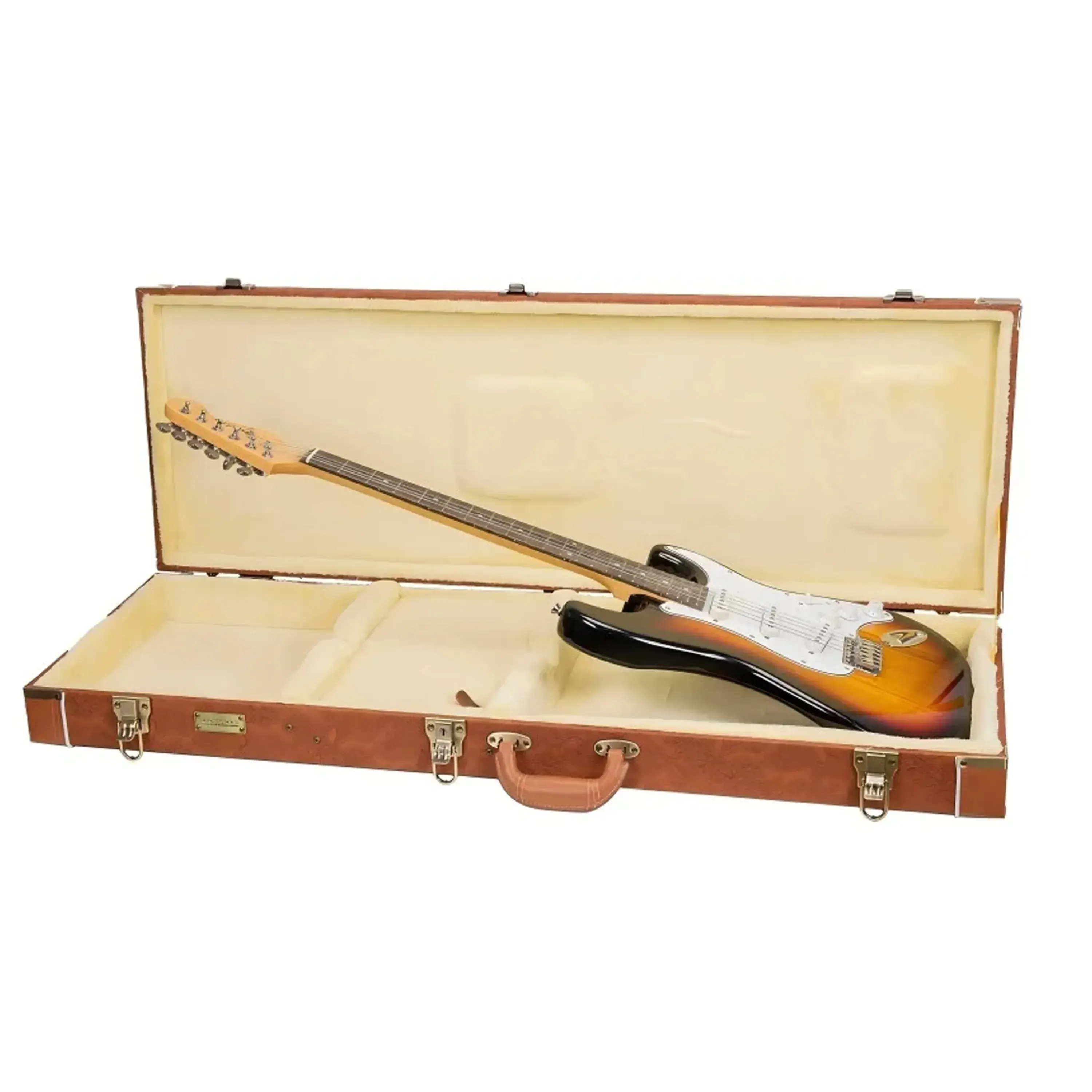 Crossrock CRW630E Wooden Electric Guitar Case - Red-Wood - Image 3