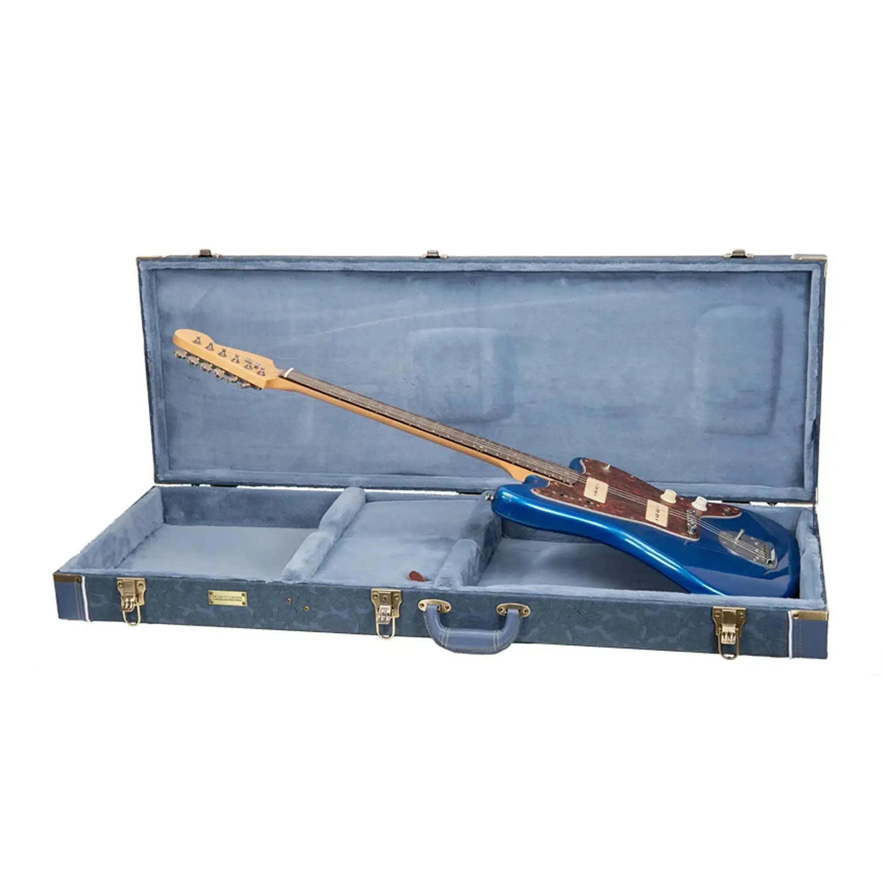 Crossrock CRW630JM Wooden Jazzmaster Style Electric Guitar Case - Smoke-Blue - Image 3