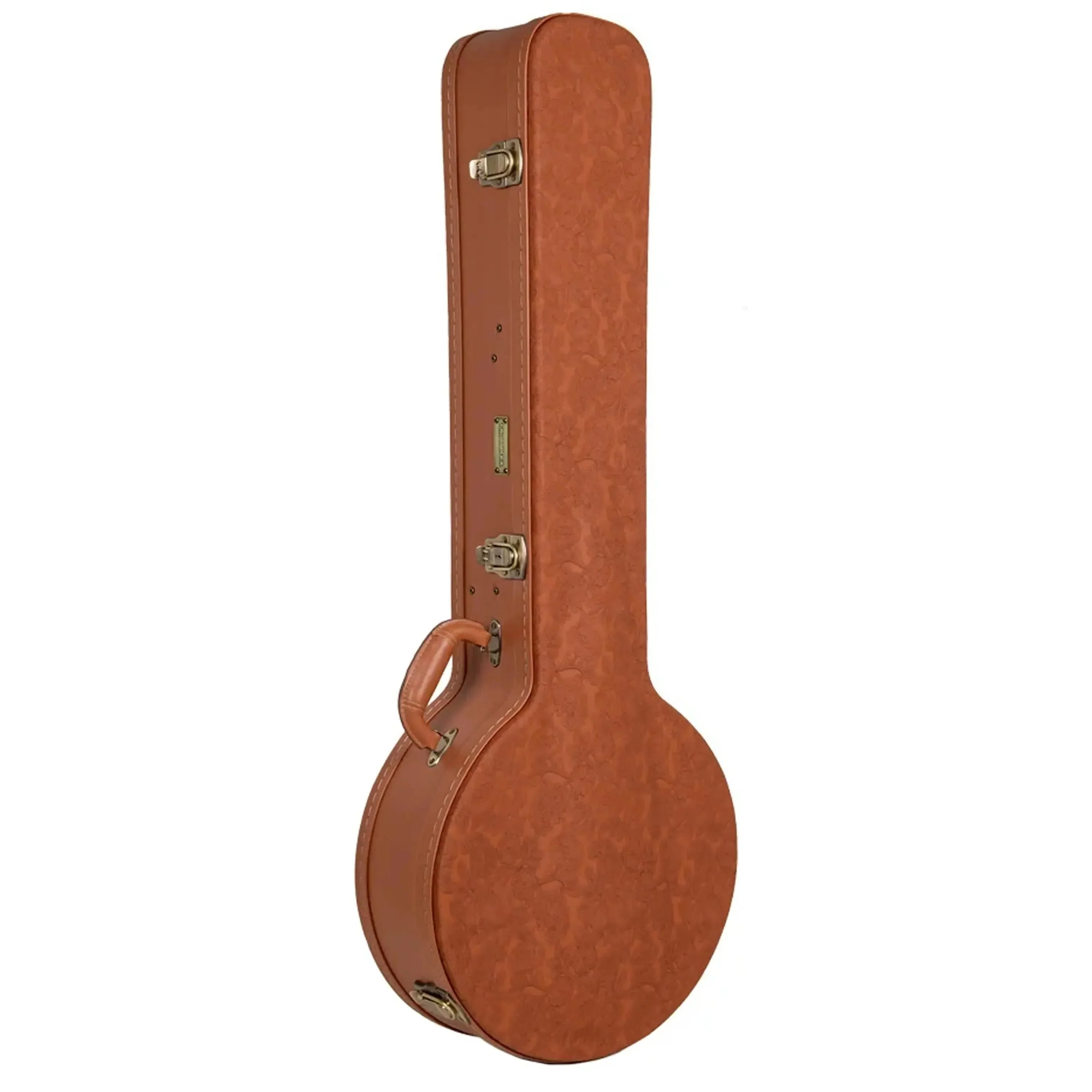 Crossrock CRW630OBJ Printed Leather Wood Banjo Case - Red-Wood